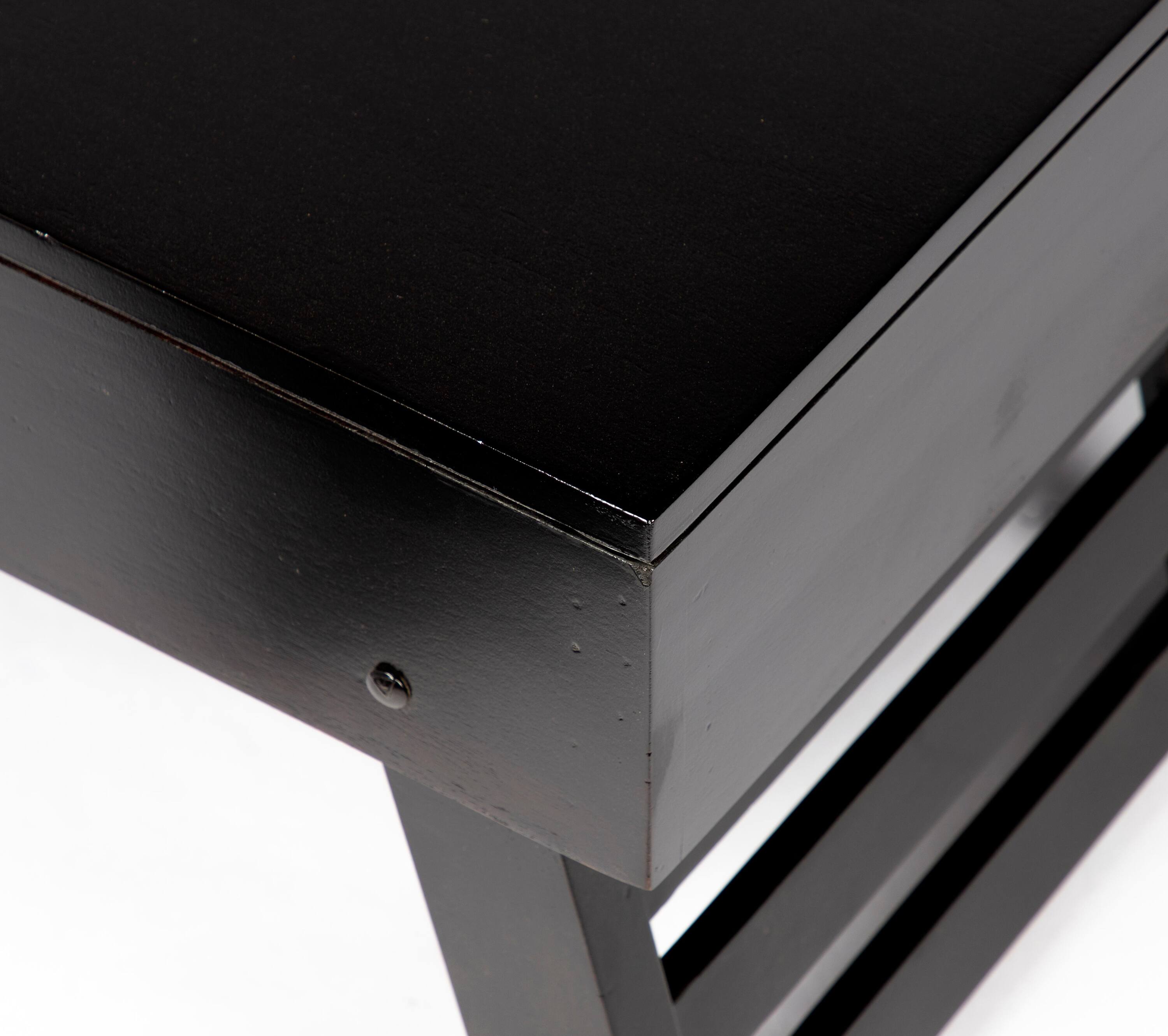 Bradford Sheesham Wood Contemporary Square Foldable Coffee Table In Extra Dark Mahagony Finish