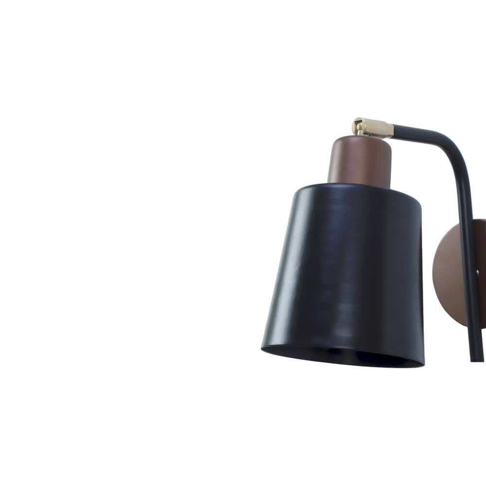 Two-Way Black Metal Wall Light