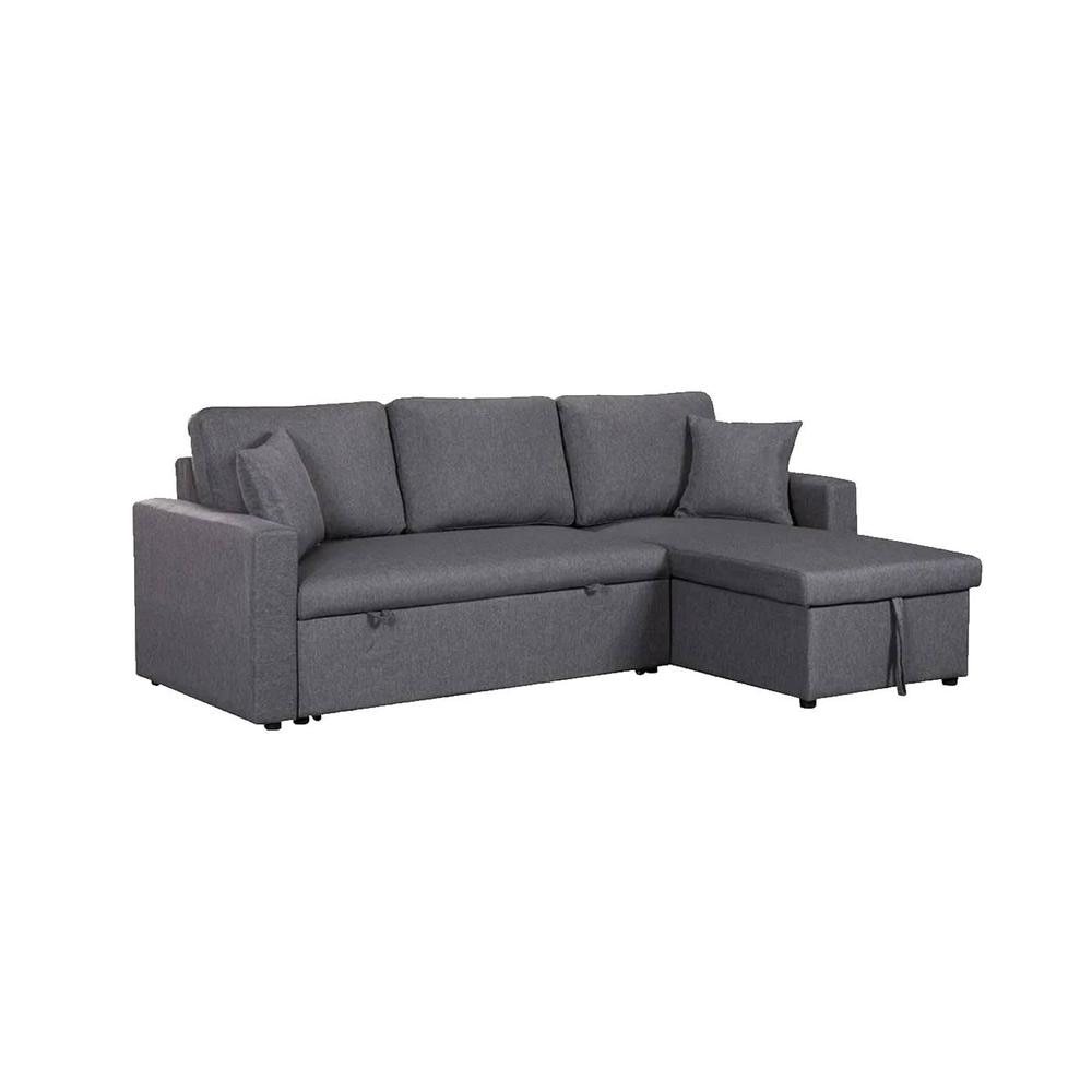 Doozy 3 Sofa cum Bed with Storage in Grey Colour