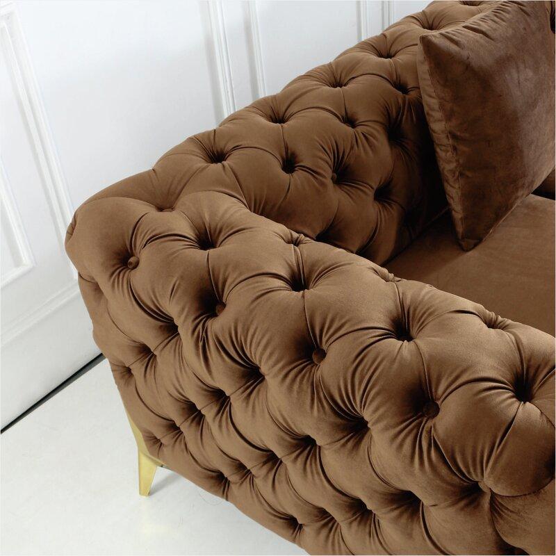 Norman Fabric Sofa - Brown