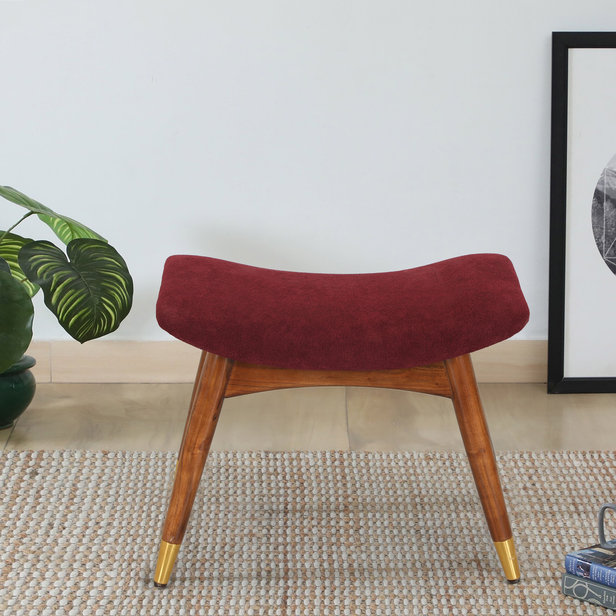 Zuno Seating Stool in Maroon Color