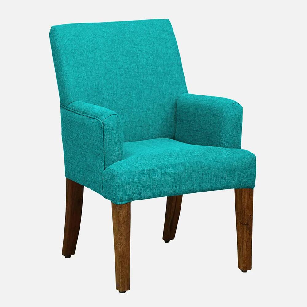 Bertly Fabric Accent Chair in Tourquise Colour - Home Lifestylez