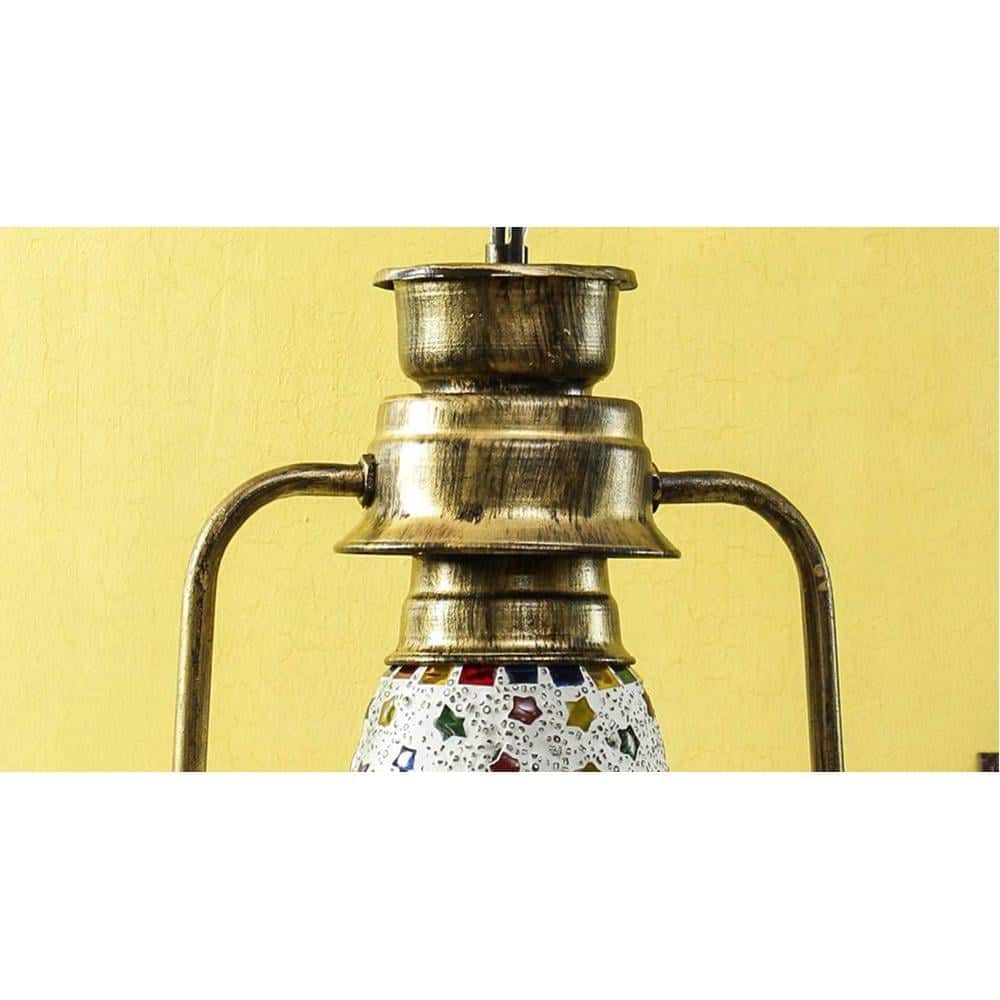 Perla Multicolor Metal Lantern Hanging Lamp