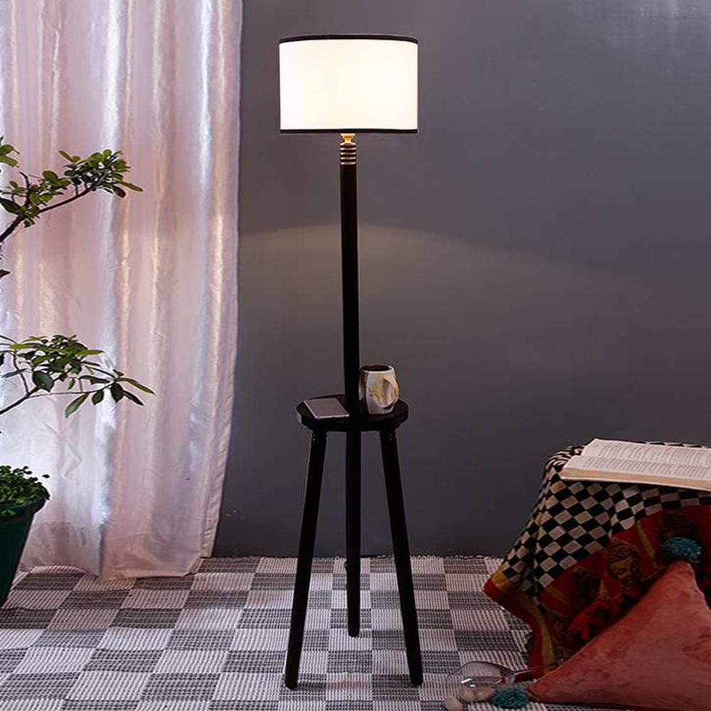 Fiona Multicolour Cotton Shade Floor Lamp