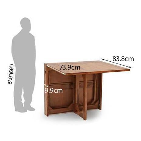 Danton 3 To 6 Folding Dining Table In Teak Finish