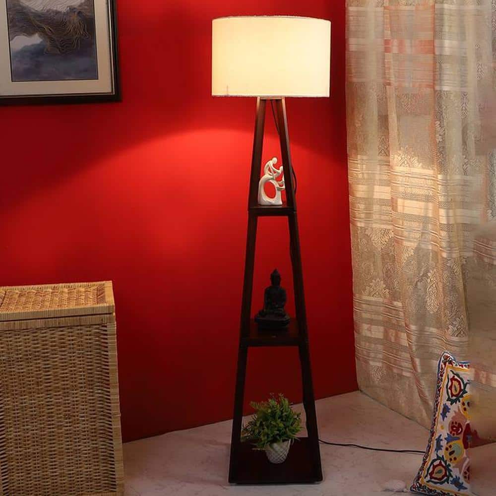 Reese White Cotton Shade Floor Lamp