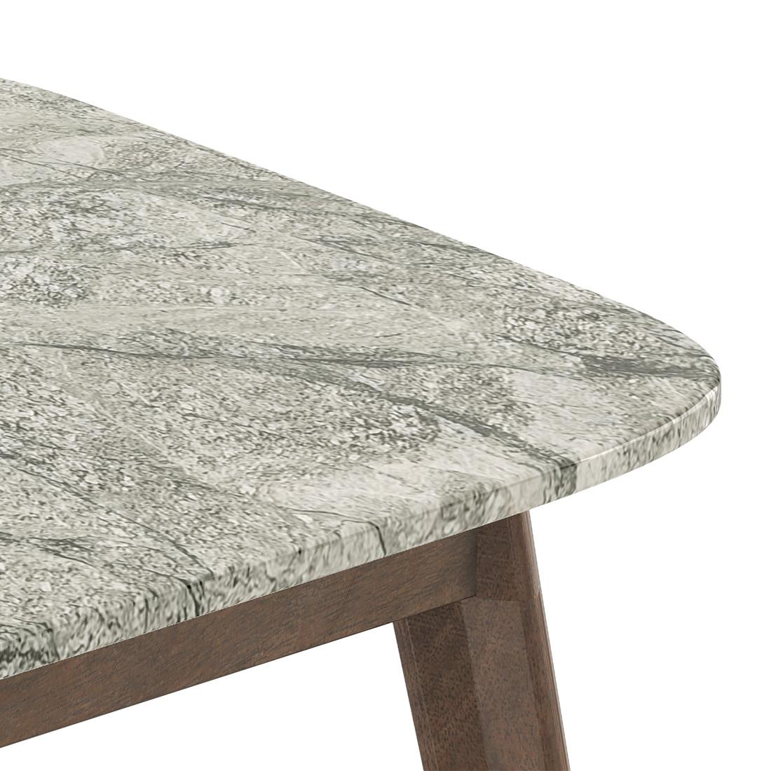 Lunar Grey Mirage Stone 6 Seater Dining Table With Rickman Lounge Chairs