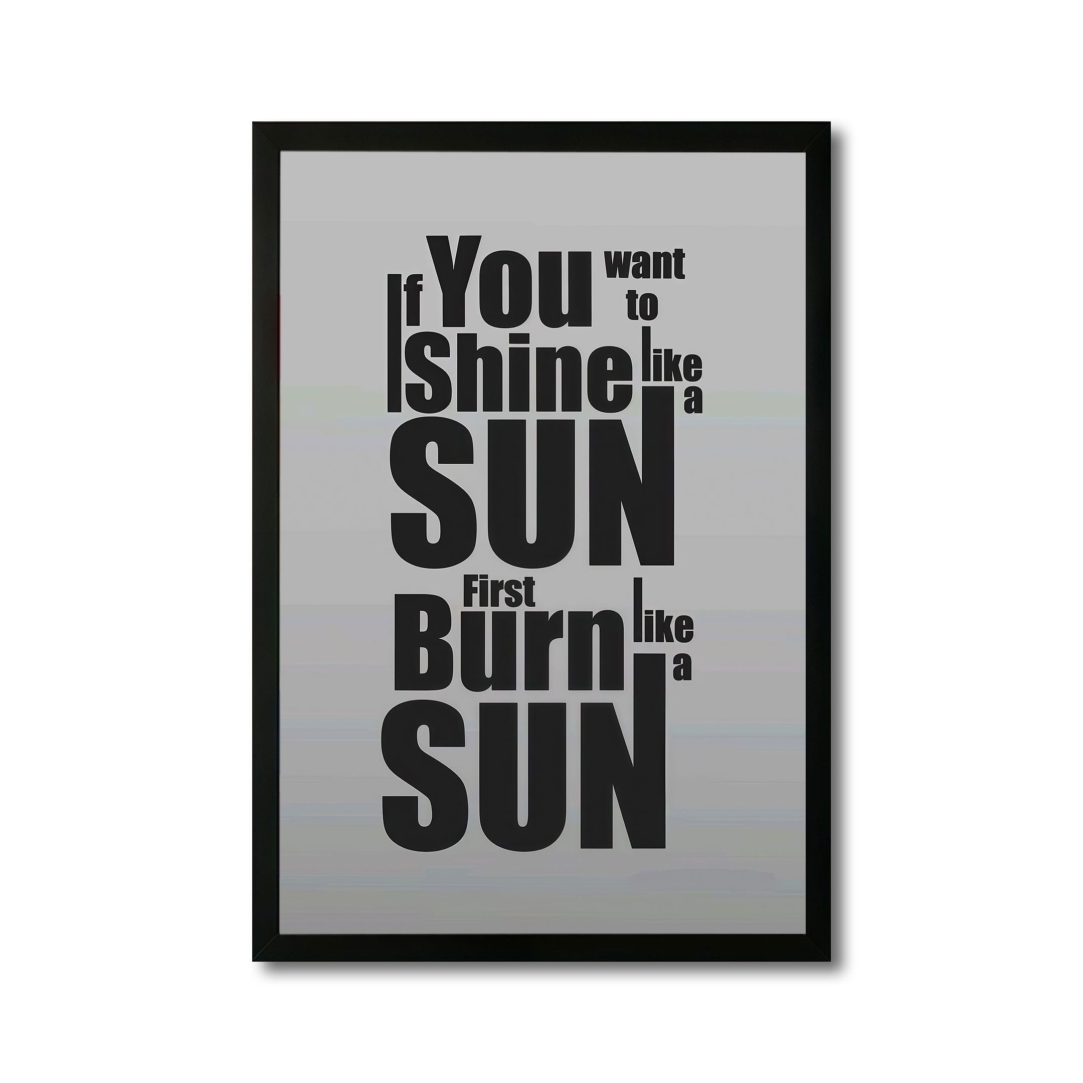 The Castle Decor Shine Like A Sun Motivational Wall Art 8x12 Inch - The Castle Decor