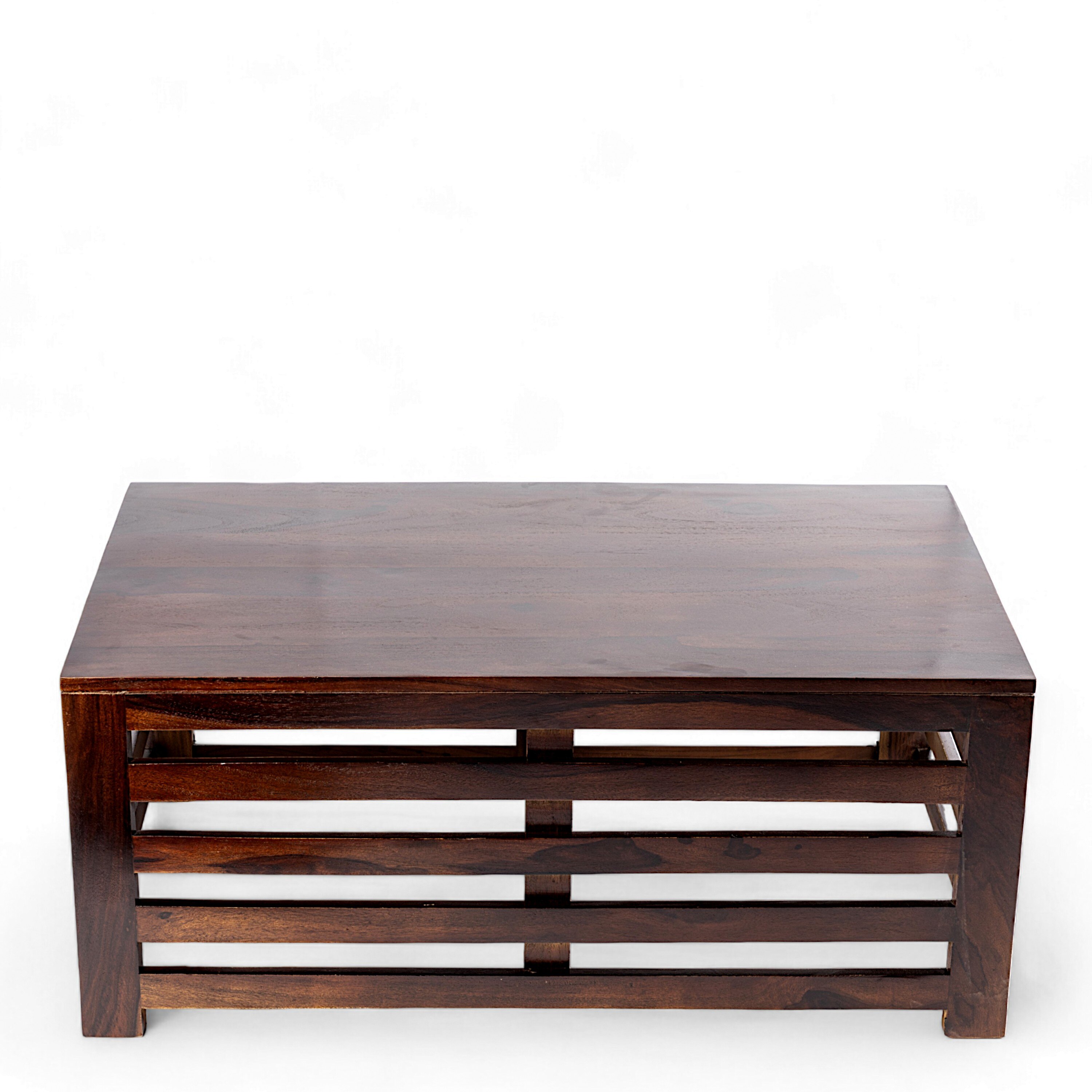 Erickson Sheesham Wood Coffee Table In Walnut Finish