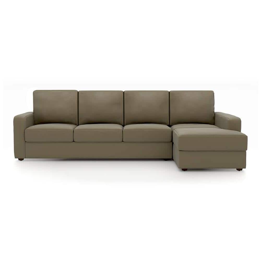 Apollo Compact Sofa (Colour : Cappucino, Cushion : Hard, Seating Capacity : Right Aligned 3 Seater + Right Aligned Chaise + Ottoman)