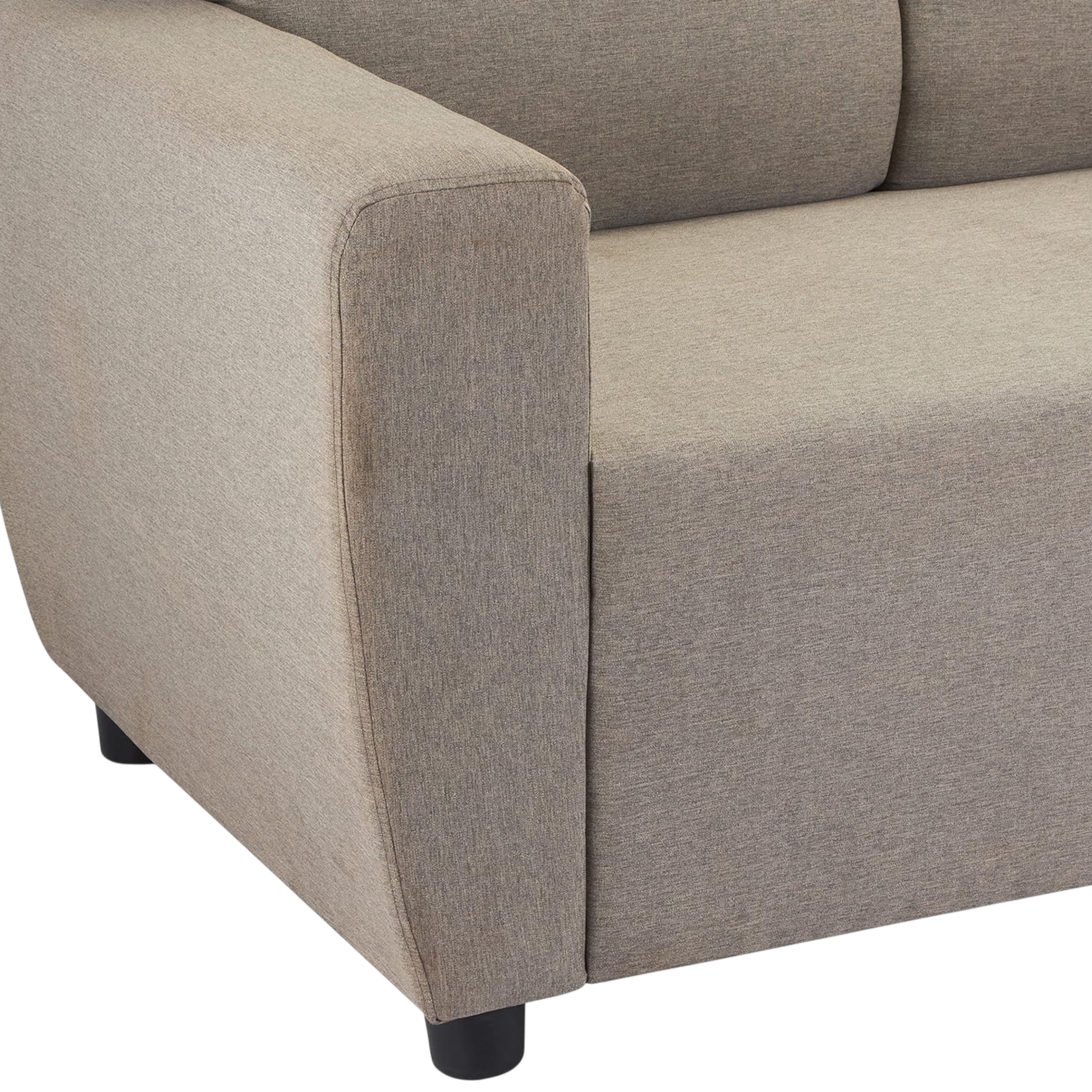 Dayton Pine Wood Contemporary 3+2 Seater Sofa (Caramel Brown Fabric)