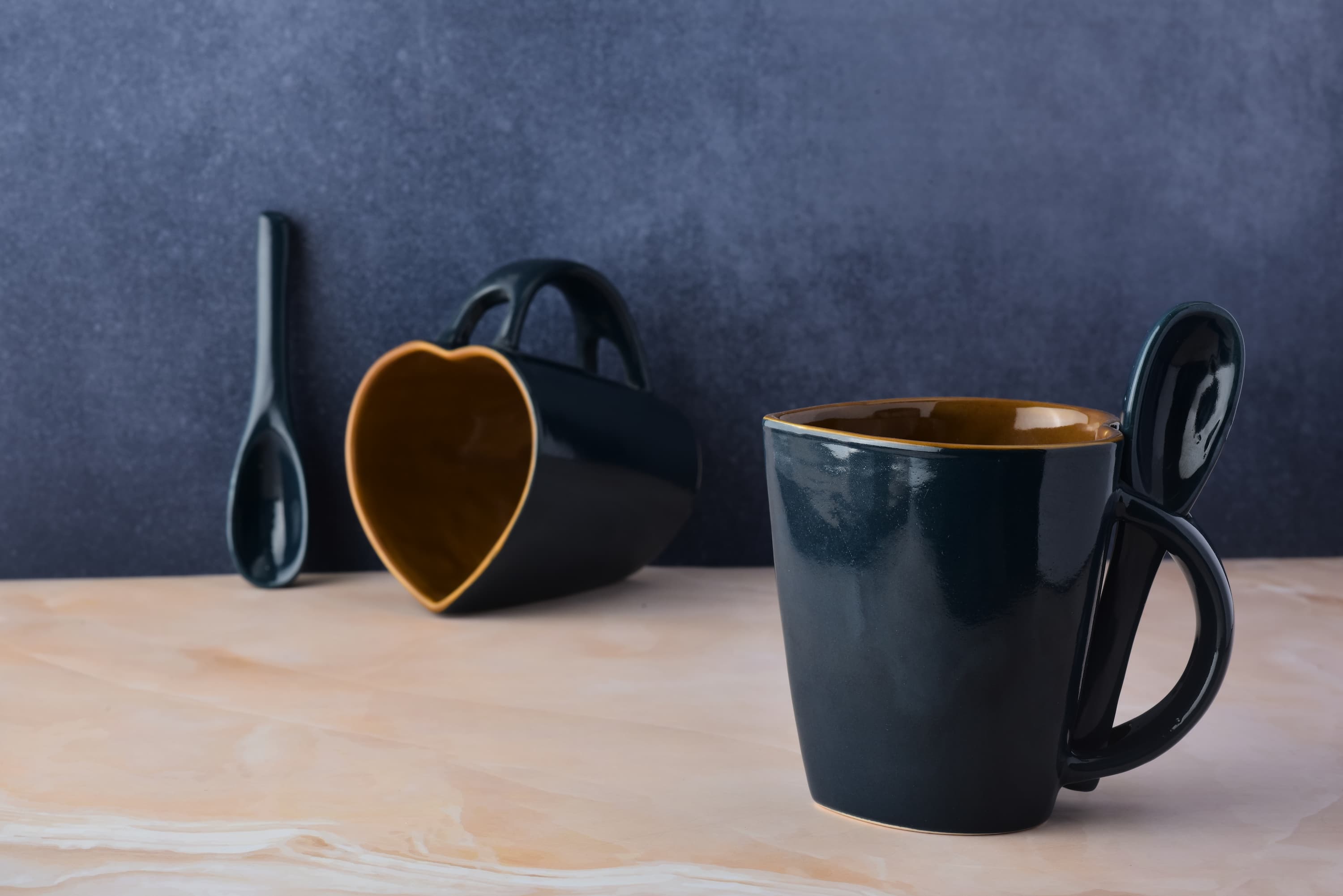 Blue Hug-in-a-Mug Premium Coffee Mug Set – Set of 2 - Simply Soho