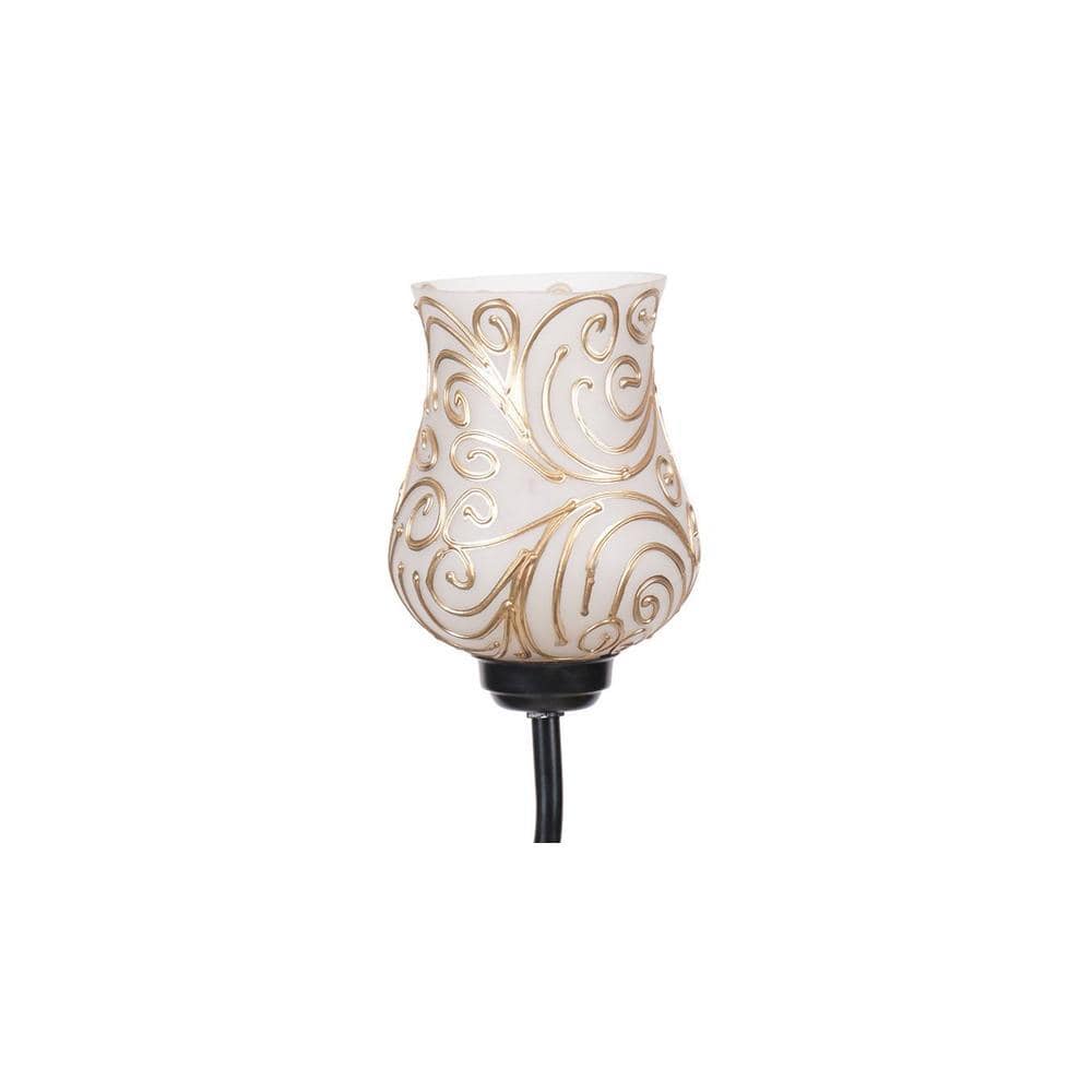 Hadley Black Glass Shade Floor Lamp