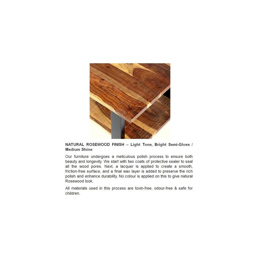 Hudson Sheesham Wood Coffee Table In Natural Rustic Wood Finish