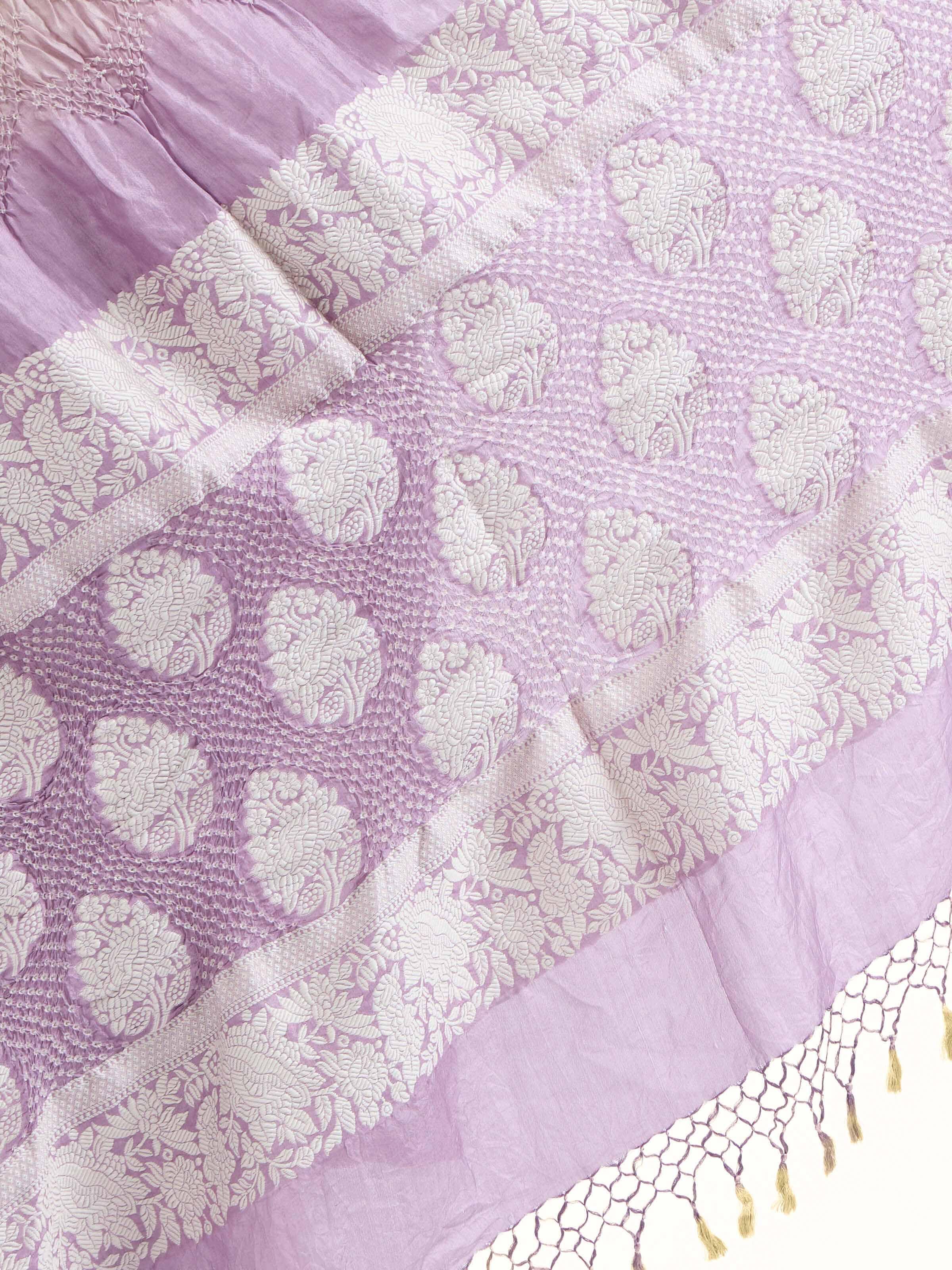 Light Purple Bandhani Tie & Dye Dupatta