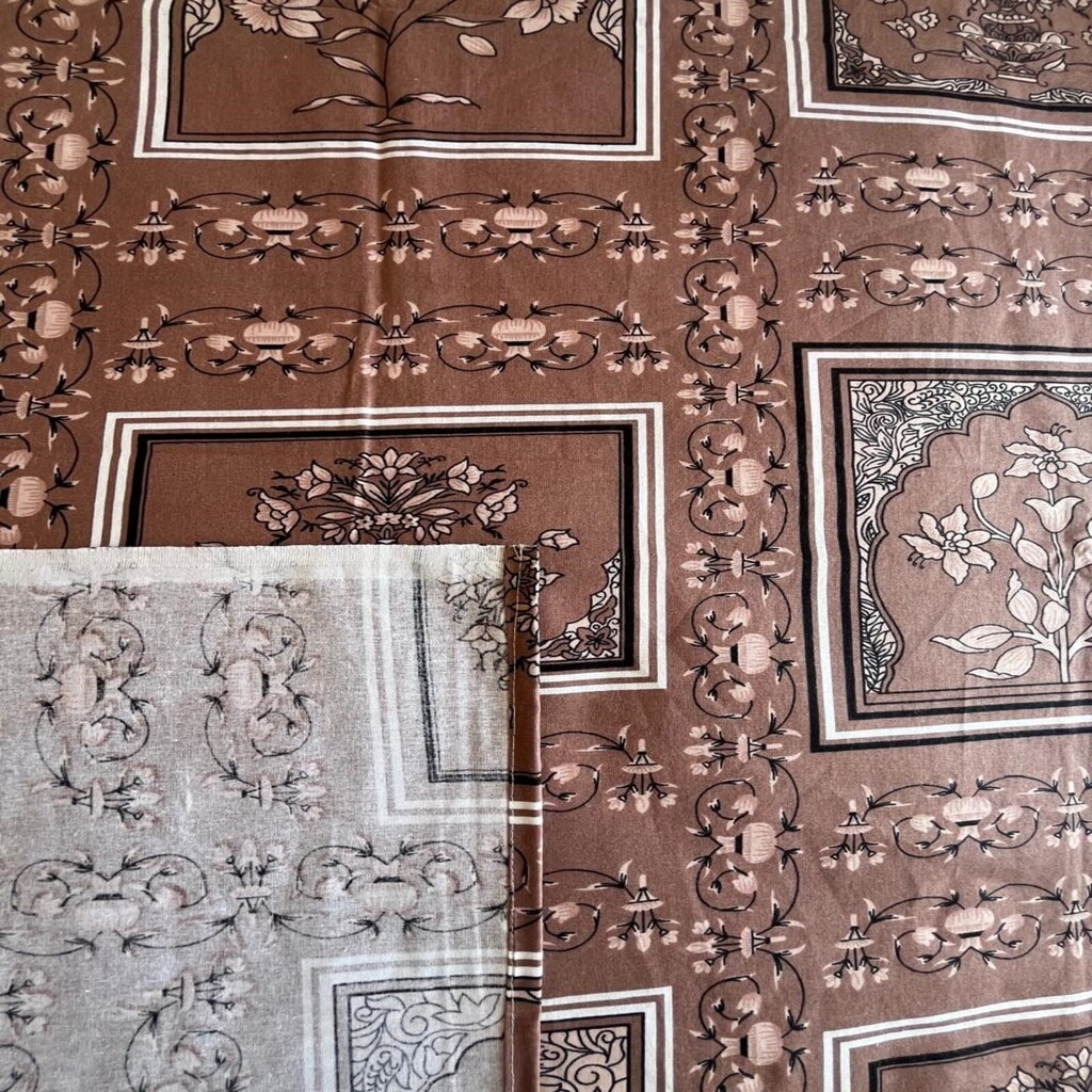 Carrot Floral 400 TC Cotton Flat Queen Size Bedsheet With 2 Pillow Covers From Threads