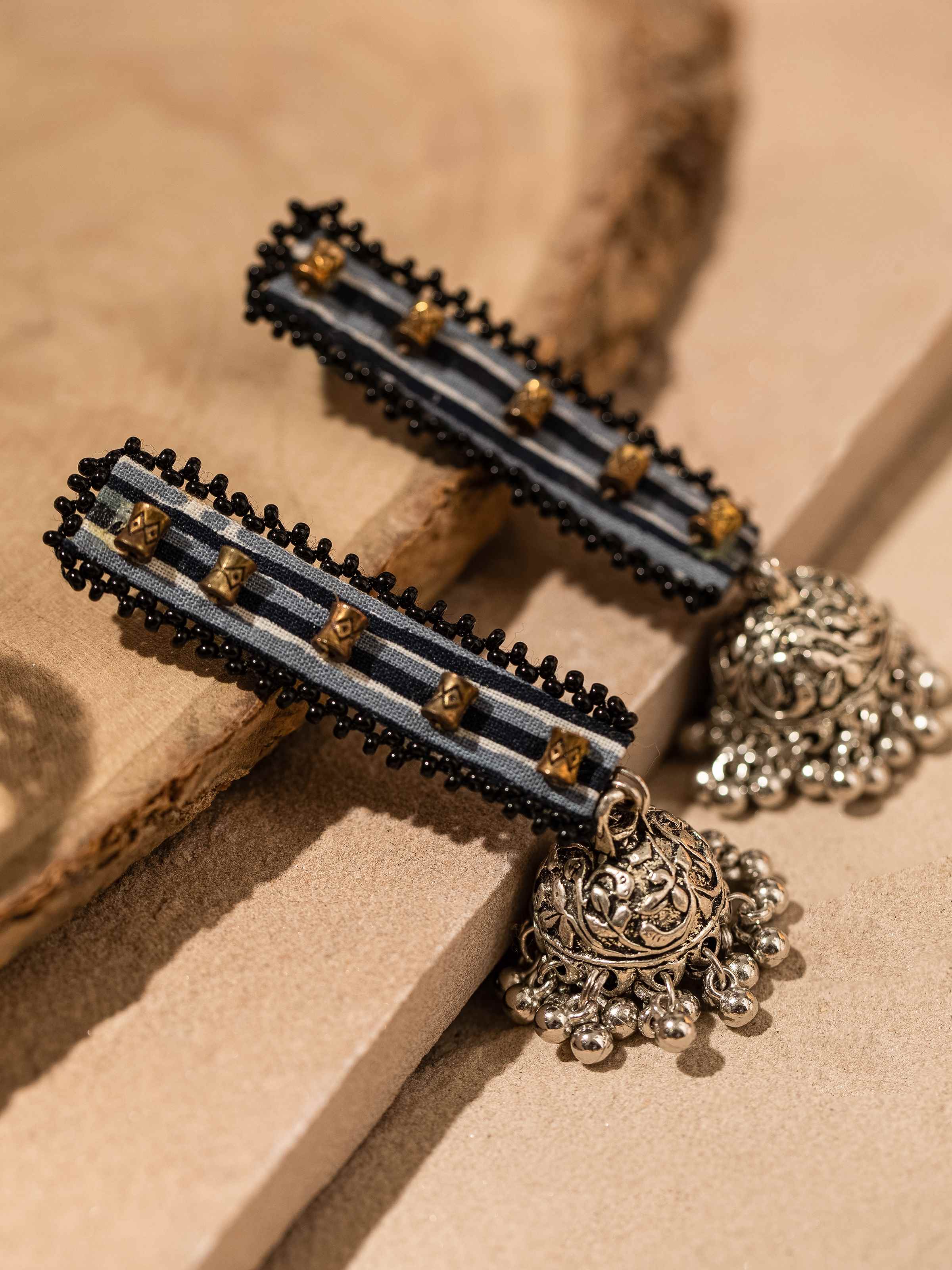 Ajrakh Drop Earrings