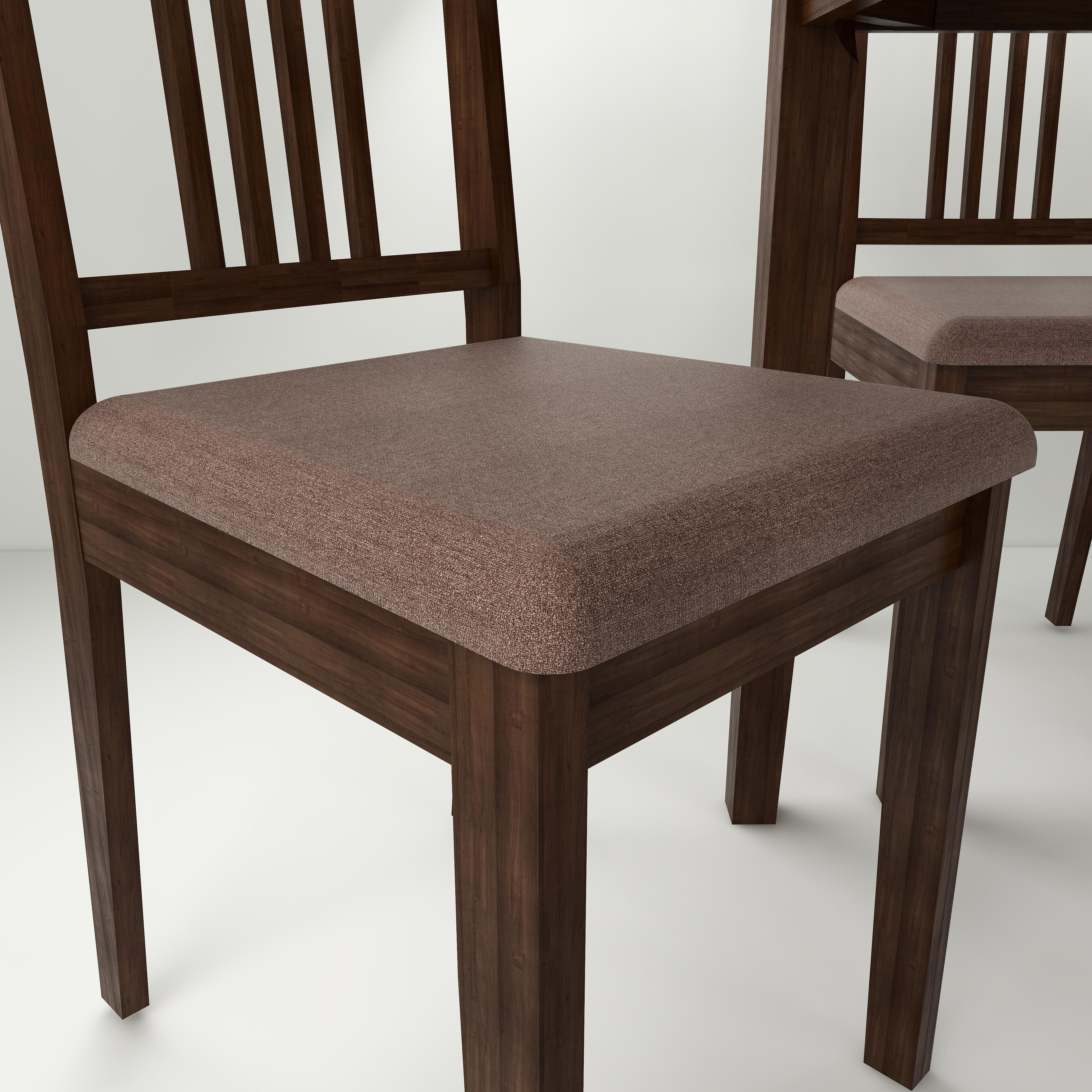 Monterey 4 Seater Dining Set with 4 Chairs (Rubberwood, Dark Cappuccino Finish)