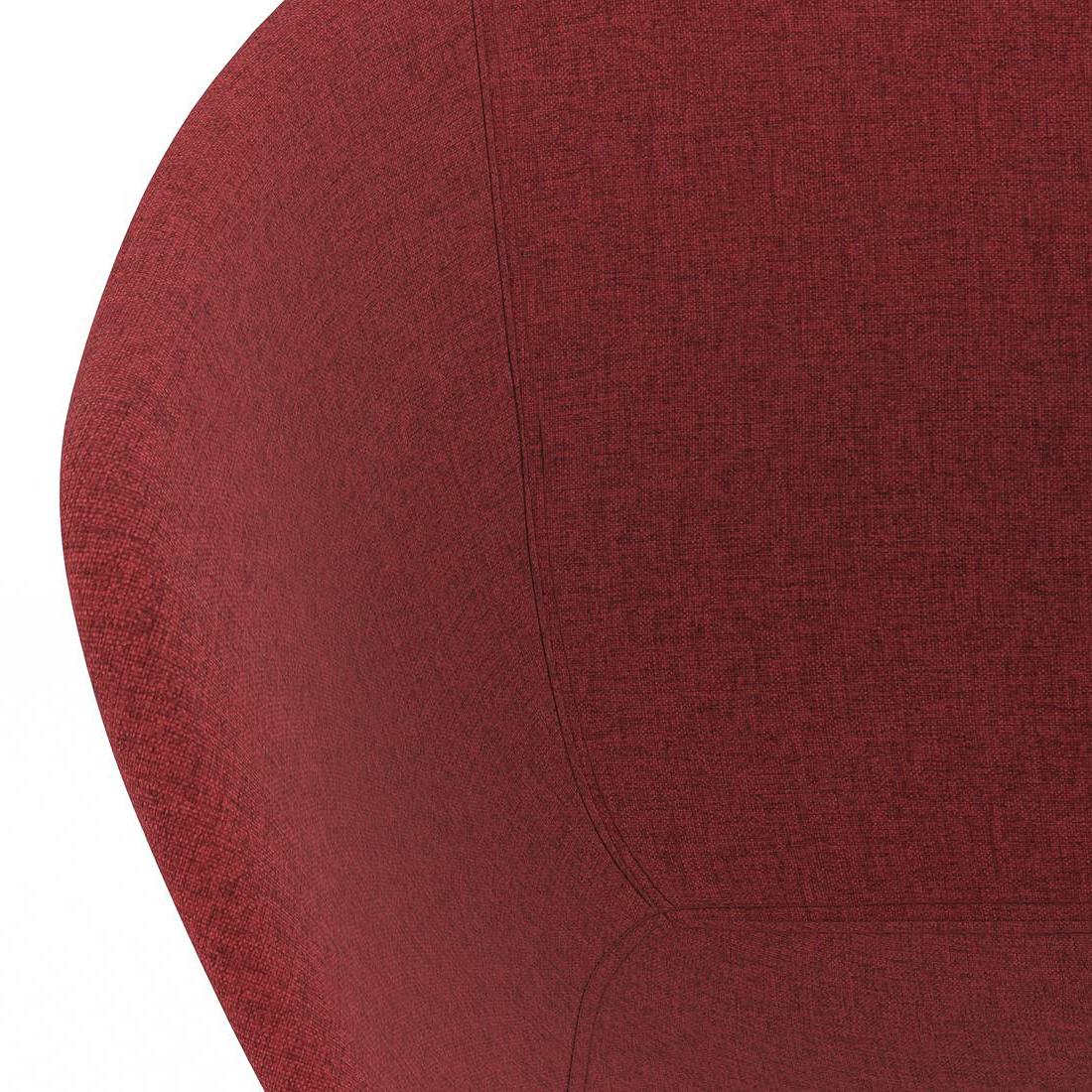 Poulain Fabric Accent Chair In Red Colour