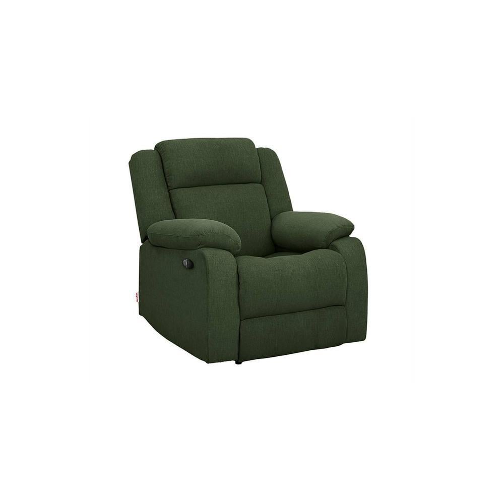Avalon Fabric One Seater Motorized Recliner in Sap Green Colour
