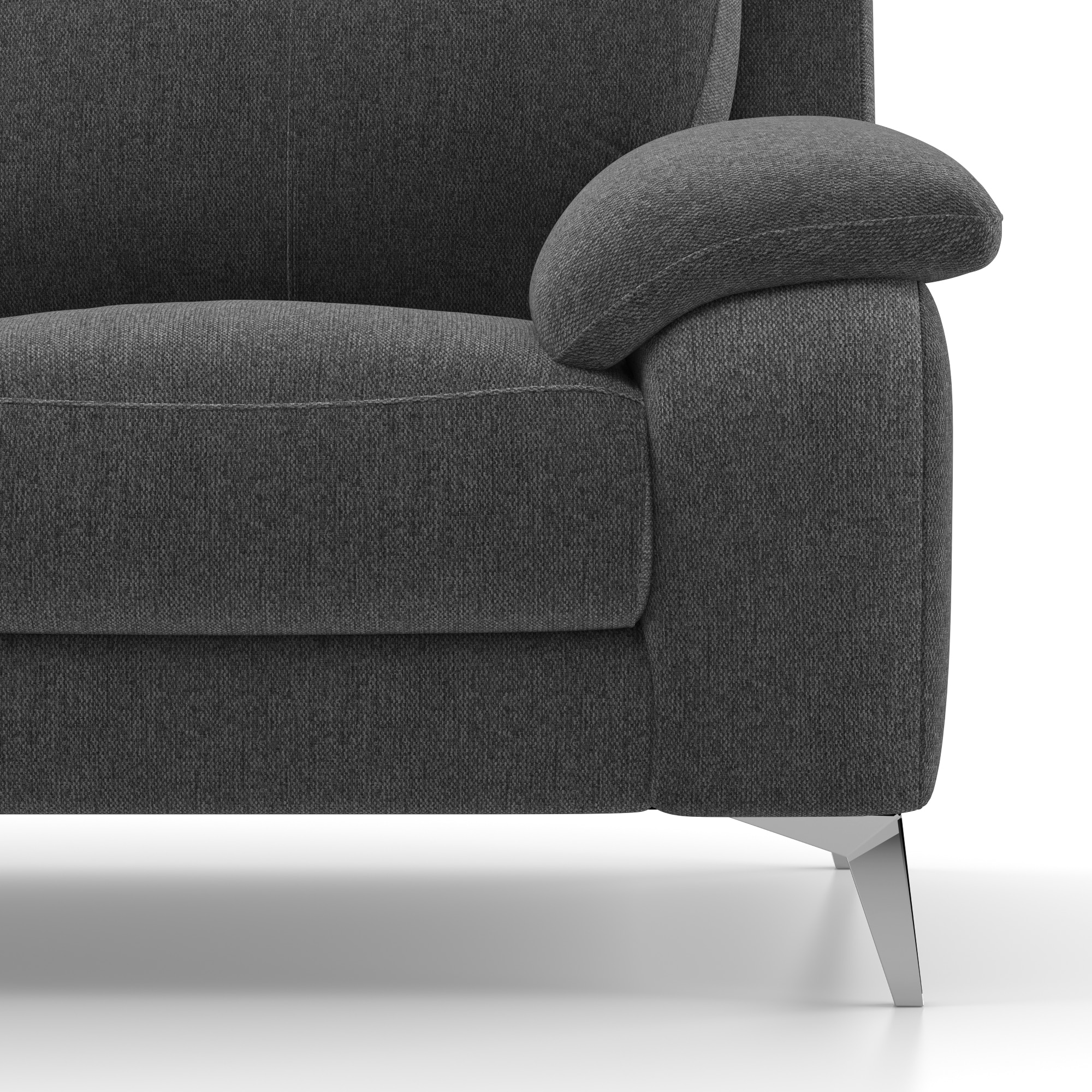 Emila 3 seater fabric sofa in Grey Colour