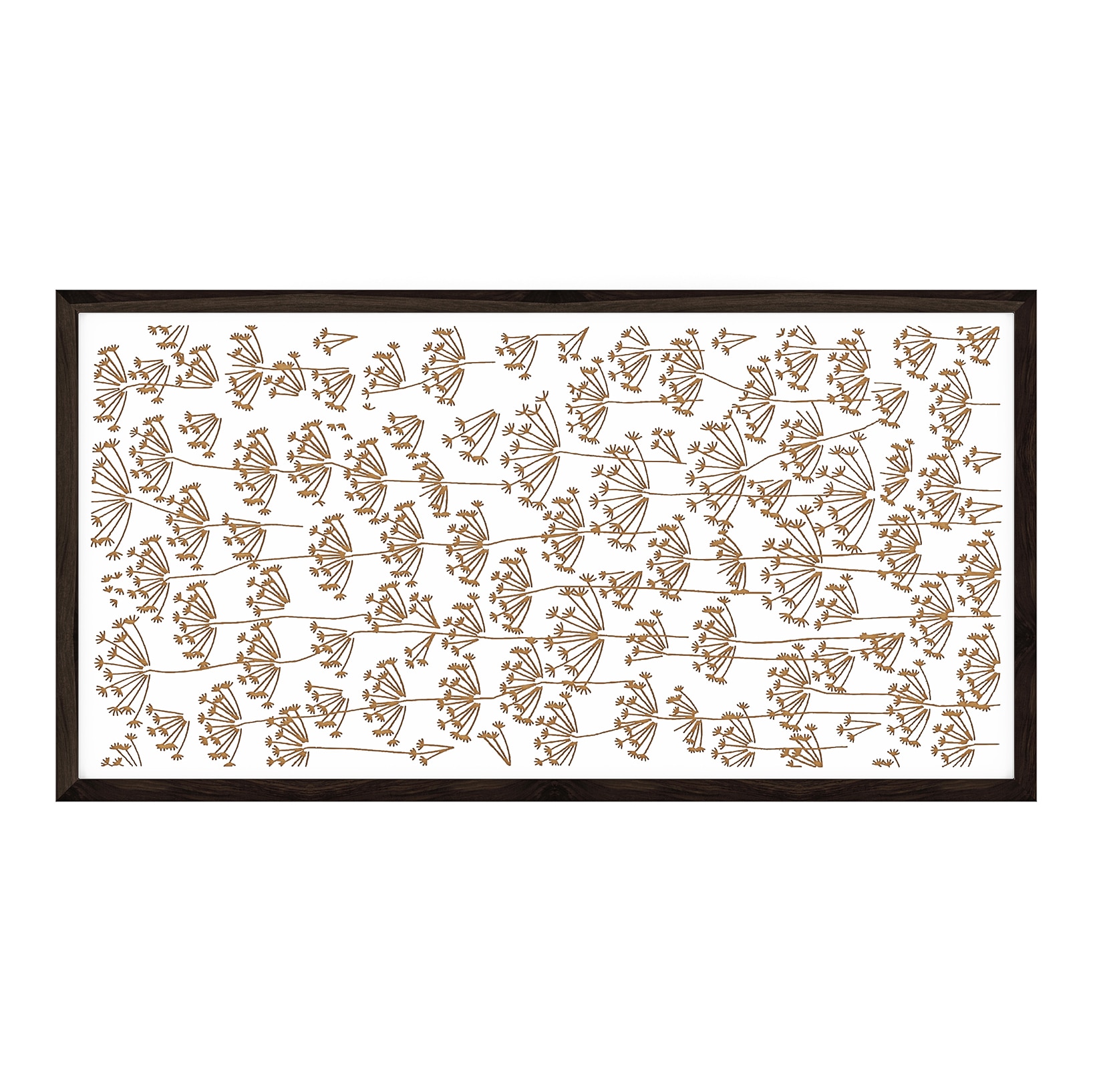 Fleur Coffee Table White & Americain Walnut Finish