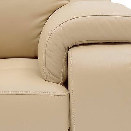Trissino 1 Seater Leather Sofa in Cream Colour