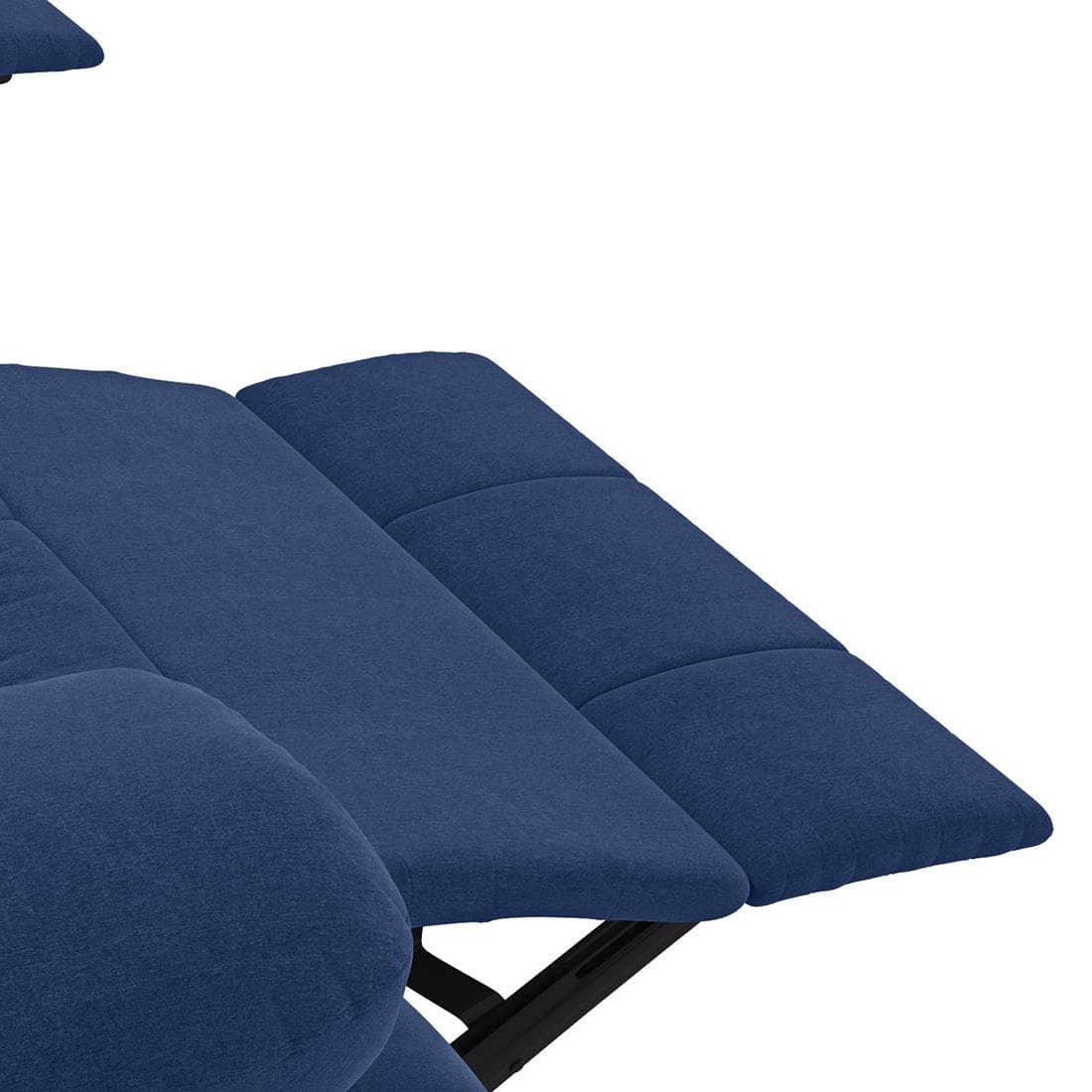 Griffin Fabric Three Seater Manual Recliner in Lapis Blue Fabric Colour