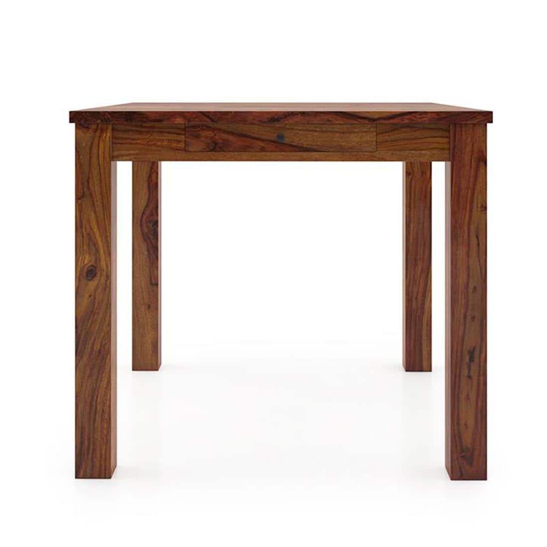 Arabia-Fabio 4 Seater Dining Table With Set Of 4 Chairs Colour-Matty Olive Finish-Teak