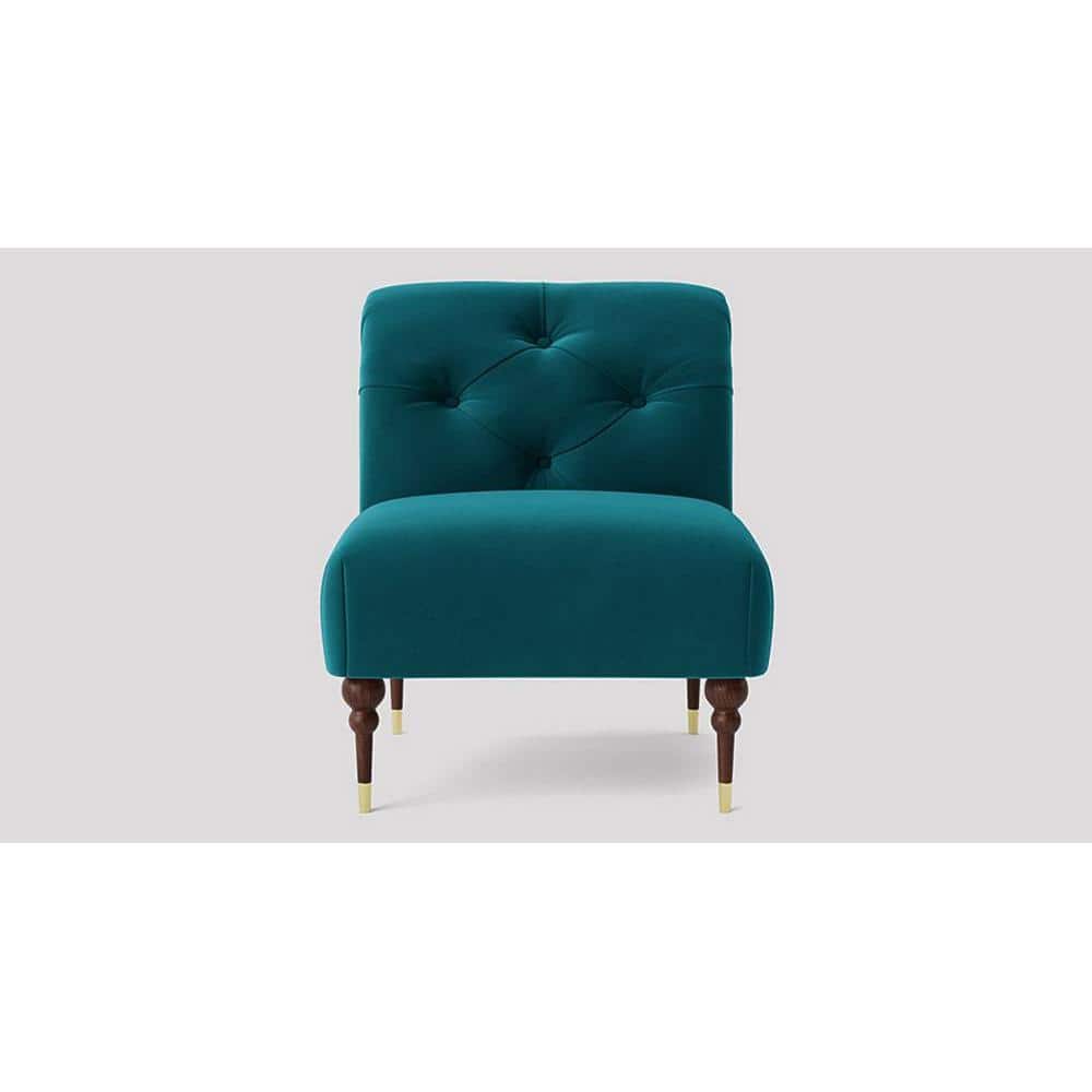 Tybalt Accent chair Velvet in T Blue Color
