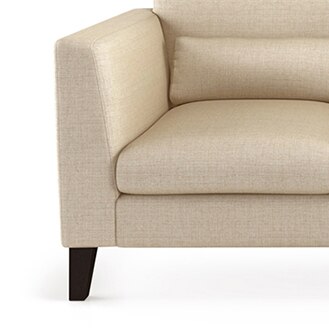 Lewis 1 Seater Fabric Sofa in Pearl Colour