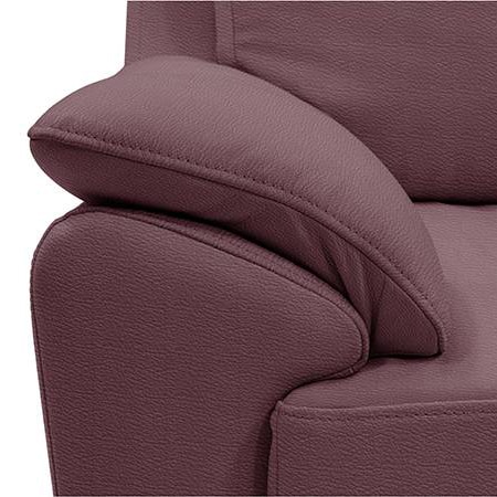 Farina 3 Seater Half Leather Sofa in Wine Colour