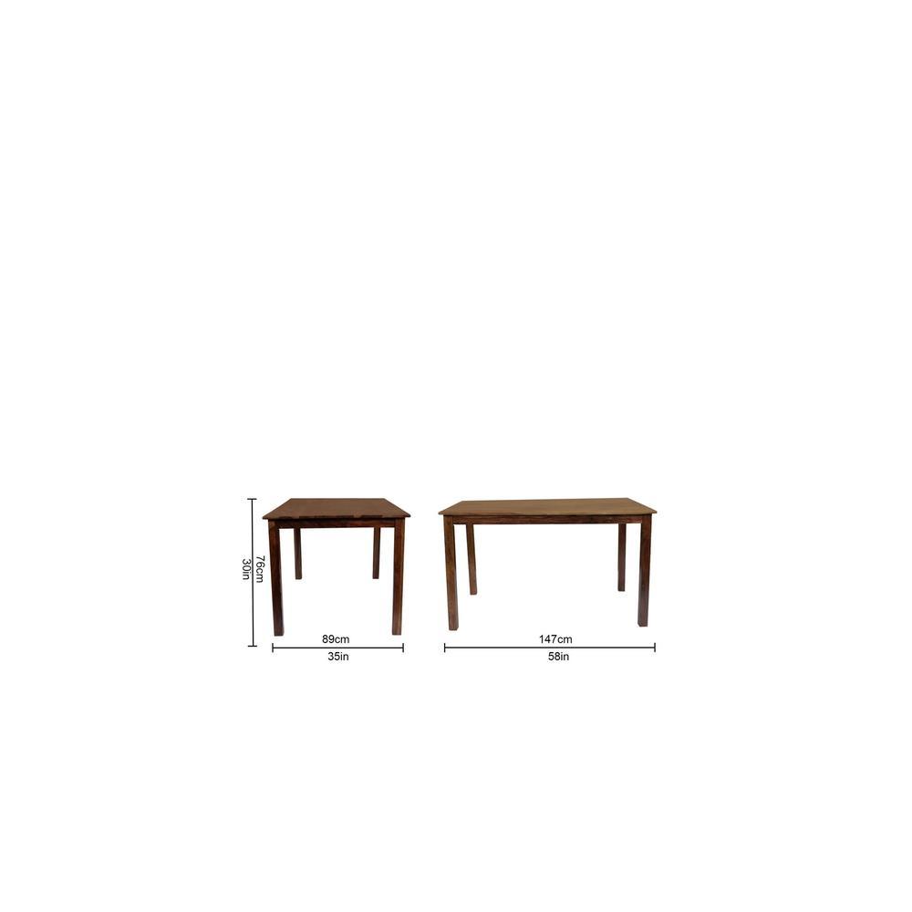 mishel solid wood  6 seater Dining table in  Provincial Teak