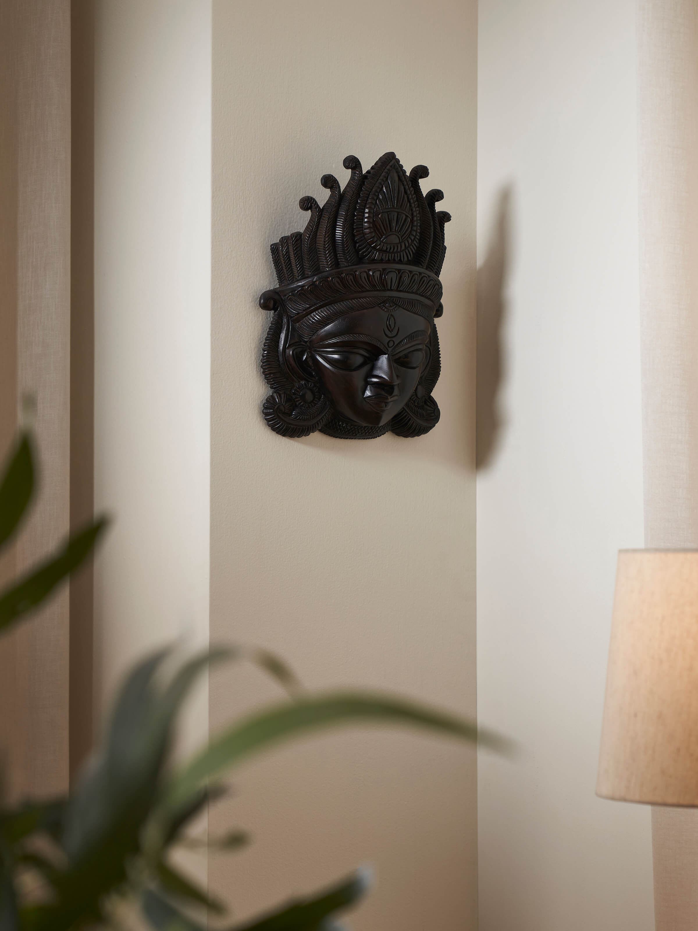 Lifestyle view of Kushmandi Devi Wall Mask