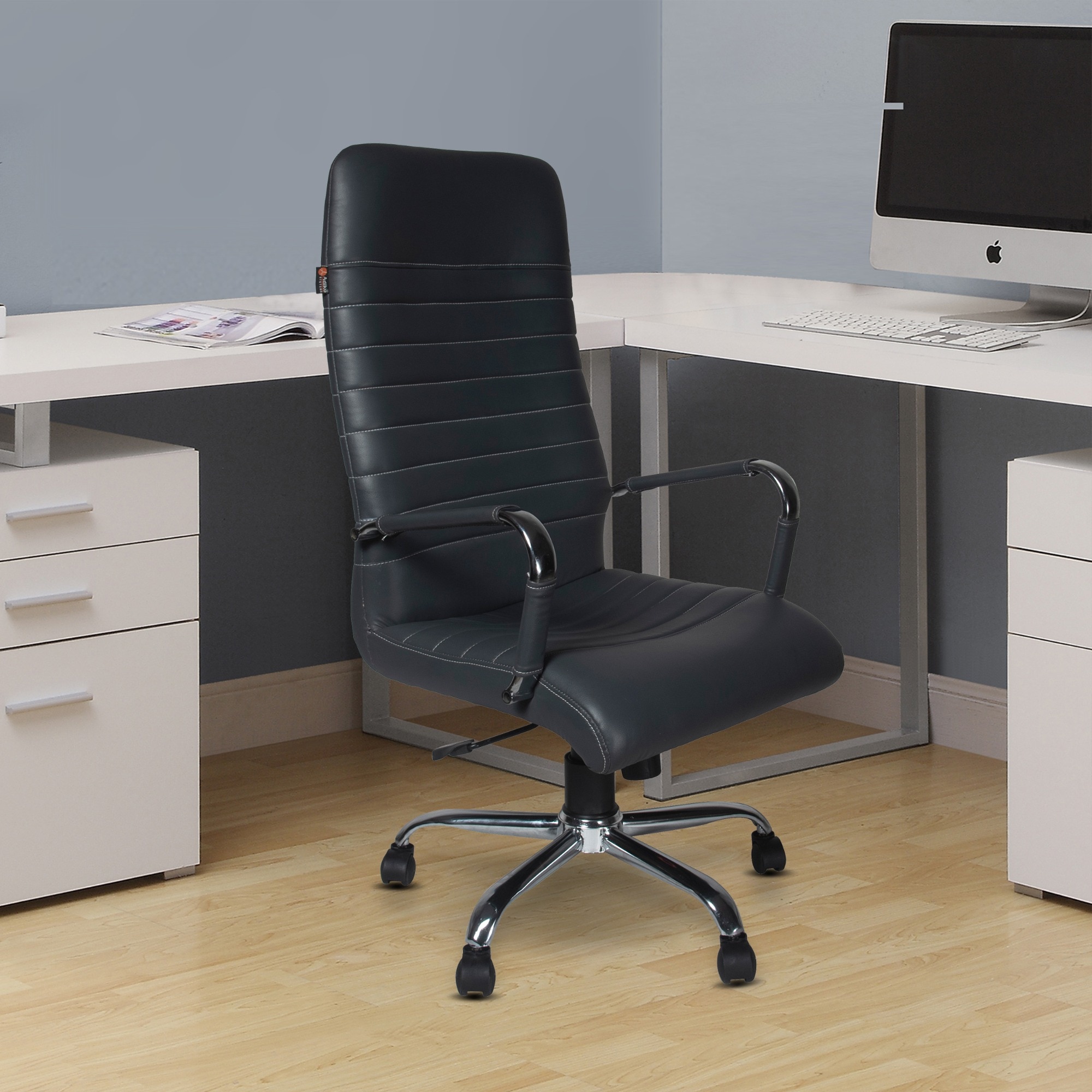 Adiko Sleek Executive Office Chair In Grey - Adiko Systems