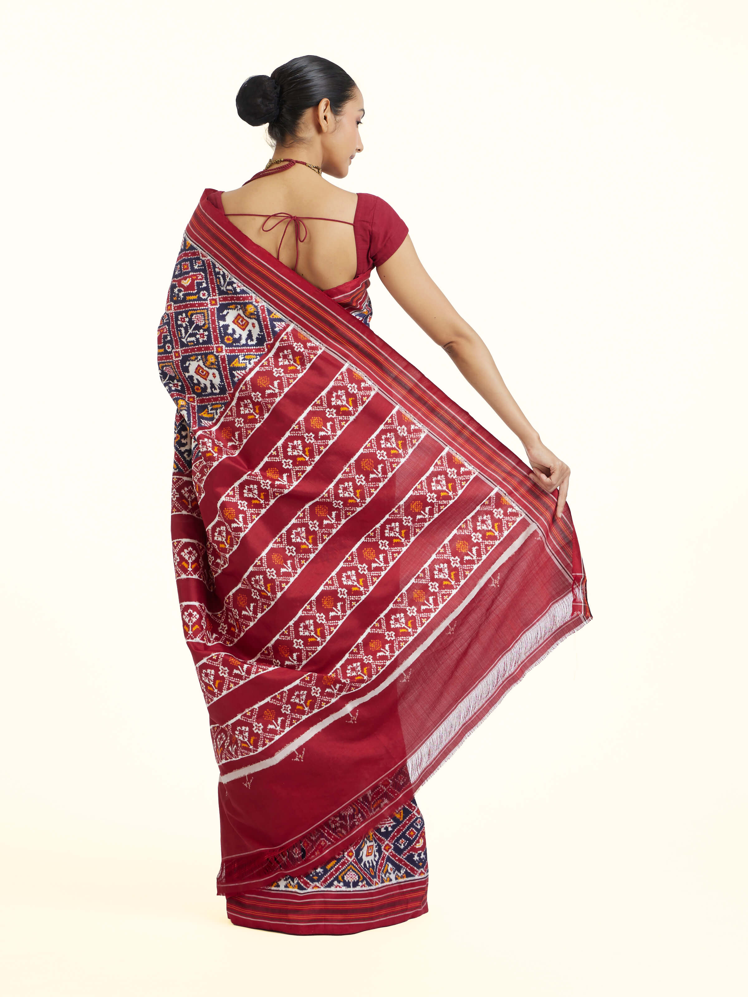 Blue Pochampally Double Ikat Silk Saree