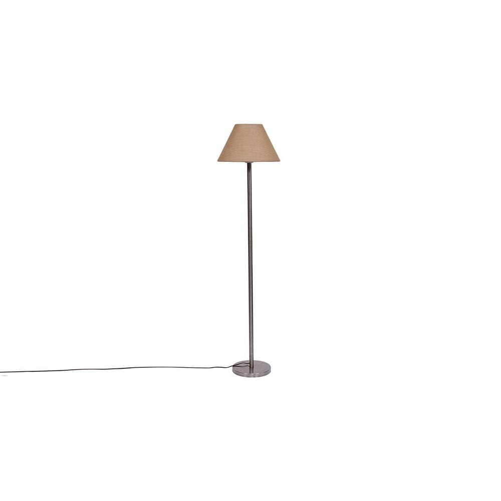 Denzel Beige Cotton Shade Floor Lamp