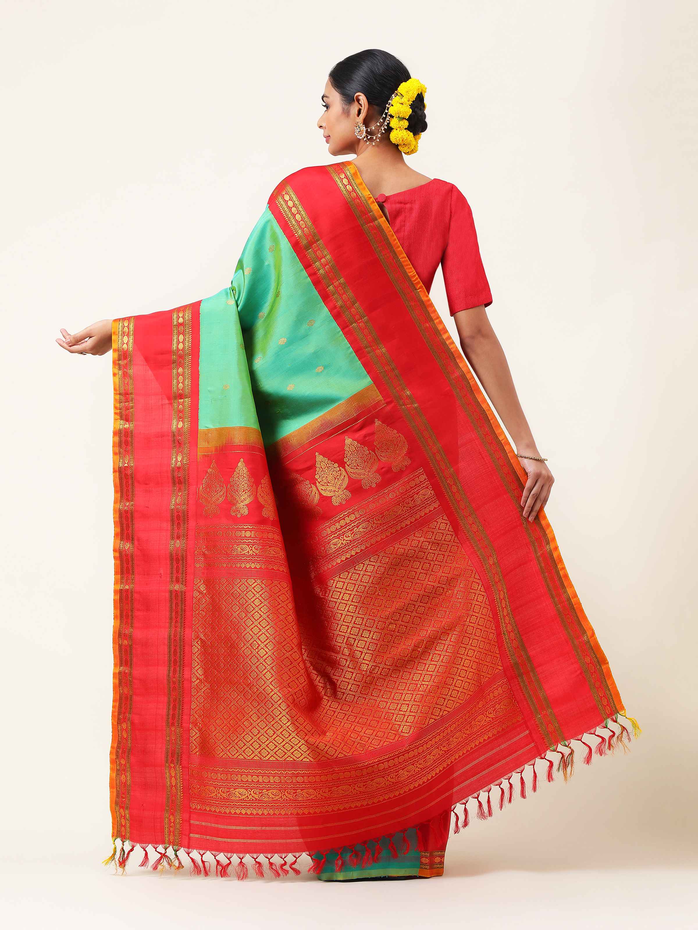 Full lifestyle view from back emphasizing length and craftsmanship.