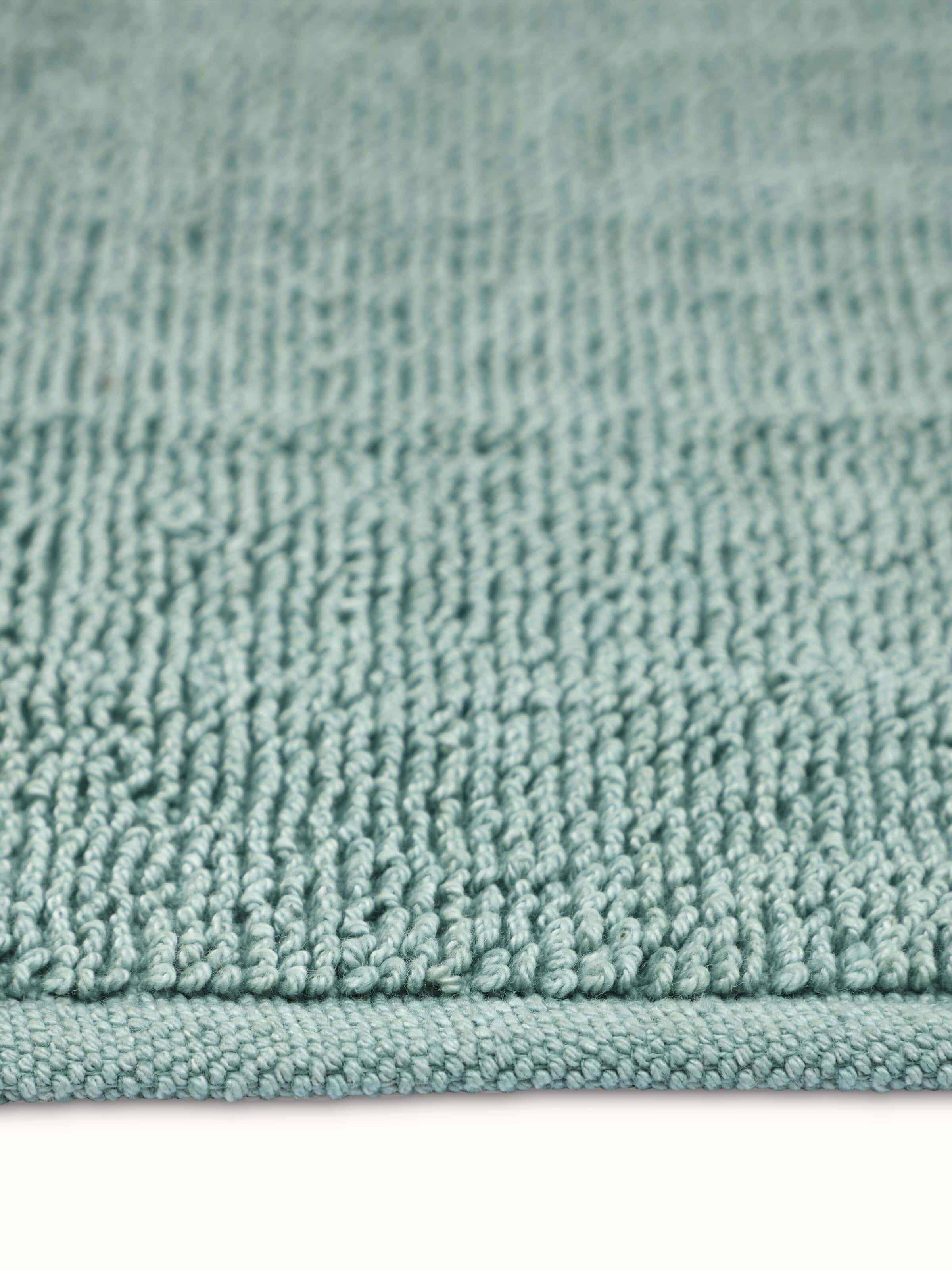 Nityam Solid Light Green Cotton Bath Mat