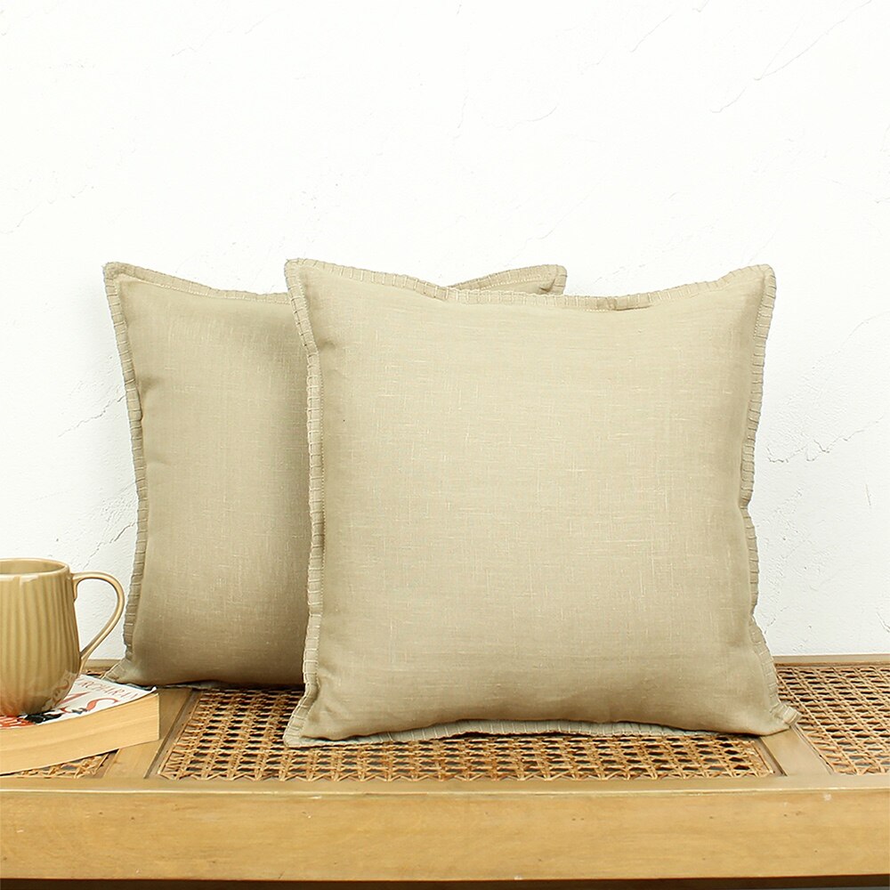 Tamarind Set Of 2 Cushion Cover With Beige Colour