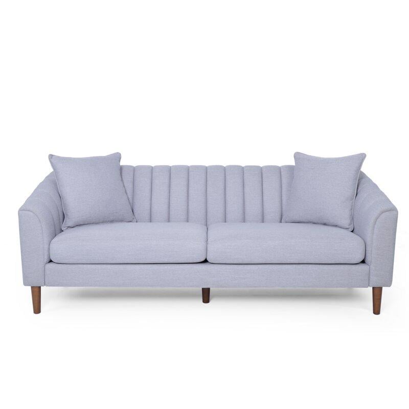Mid Century Fabric Sofa (Grey)