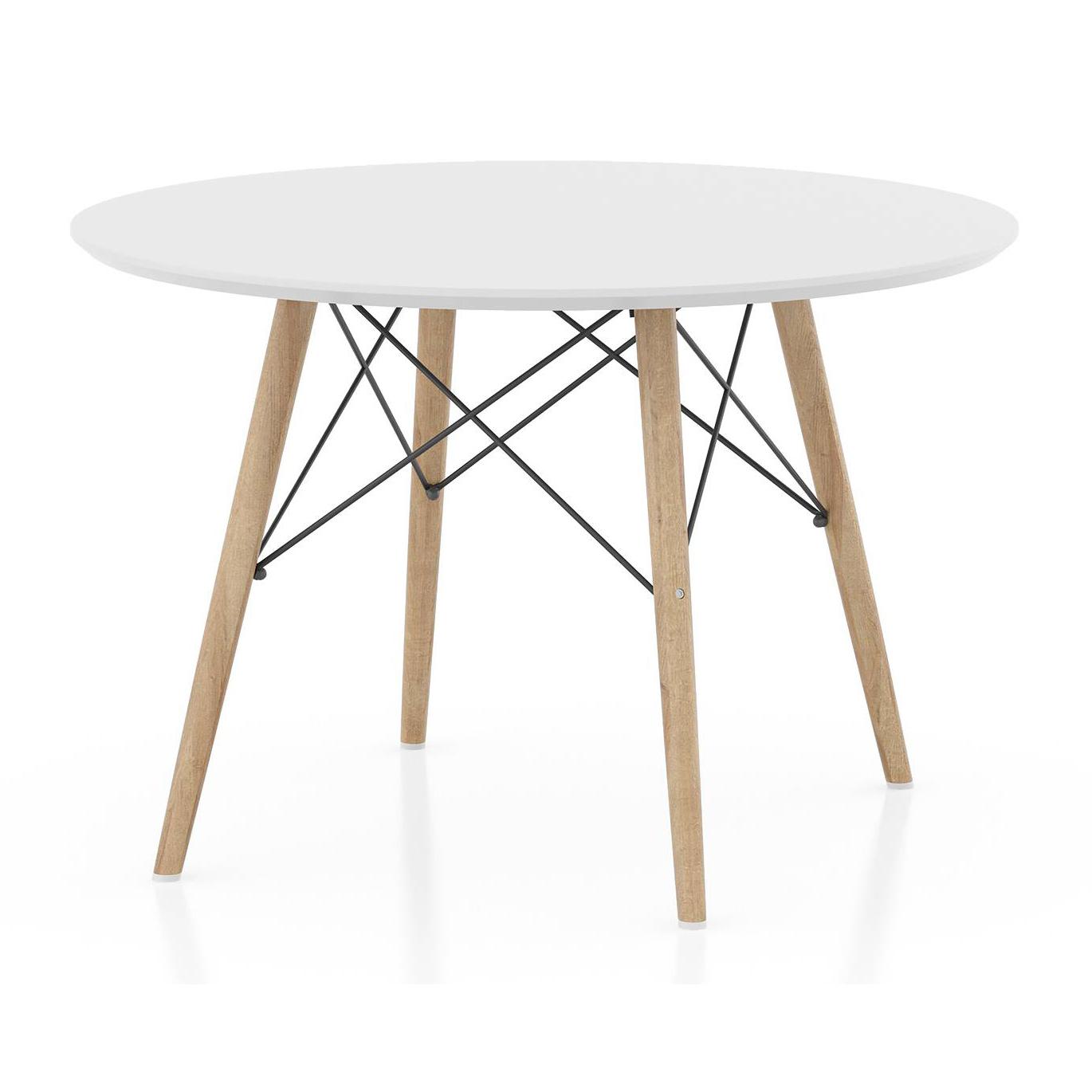Ormond Round Solid Wood Coffee Table In White Finish