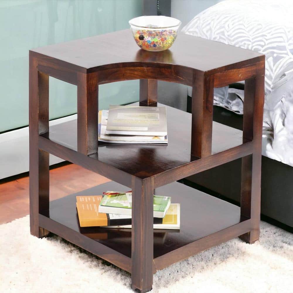 Aural Bedside Table - Walnut Finish