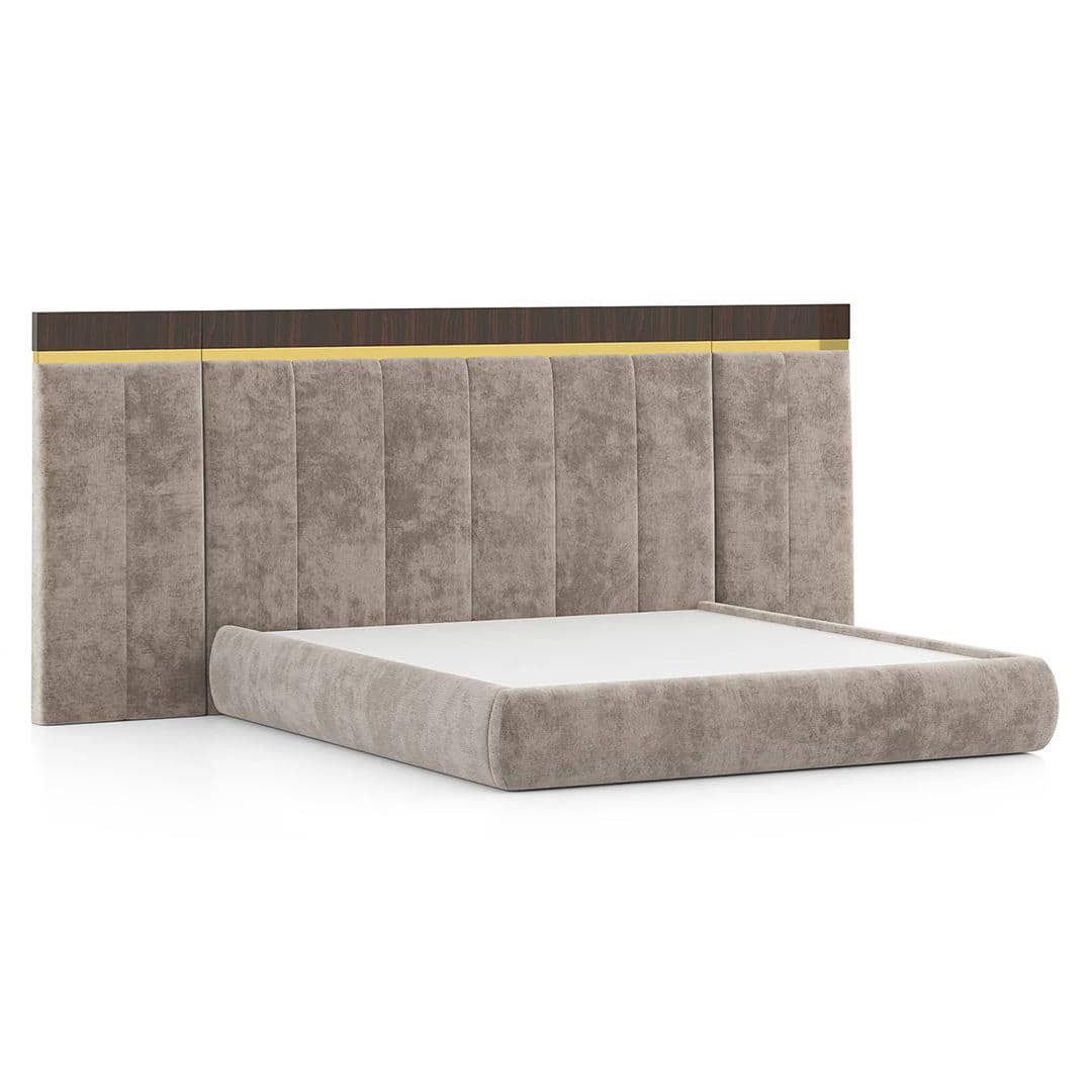 Aurelia Upholstered King Bed With Extended Headboard