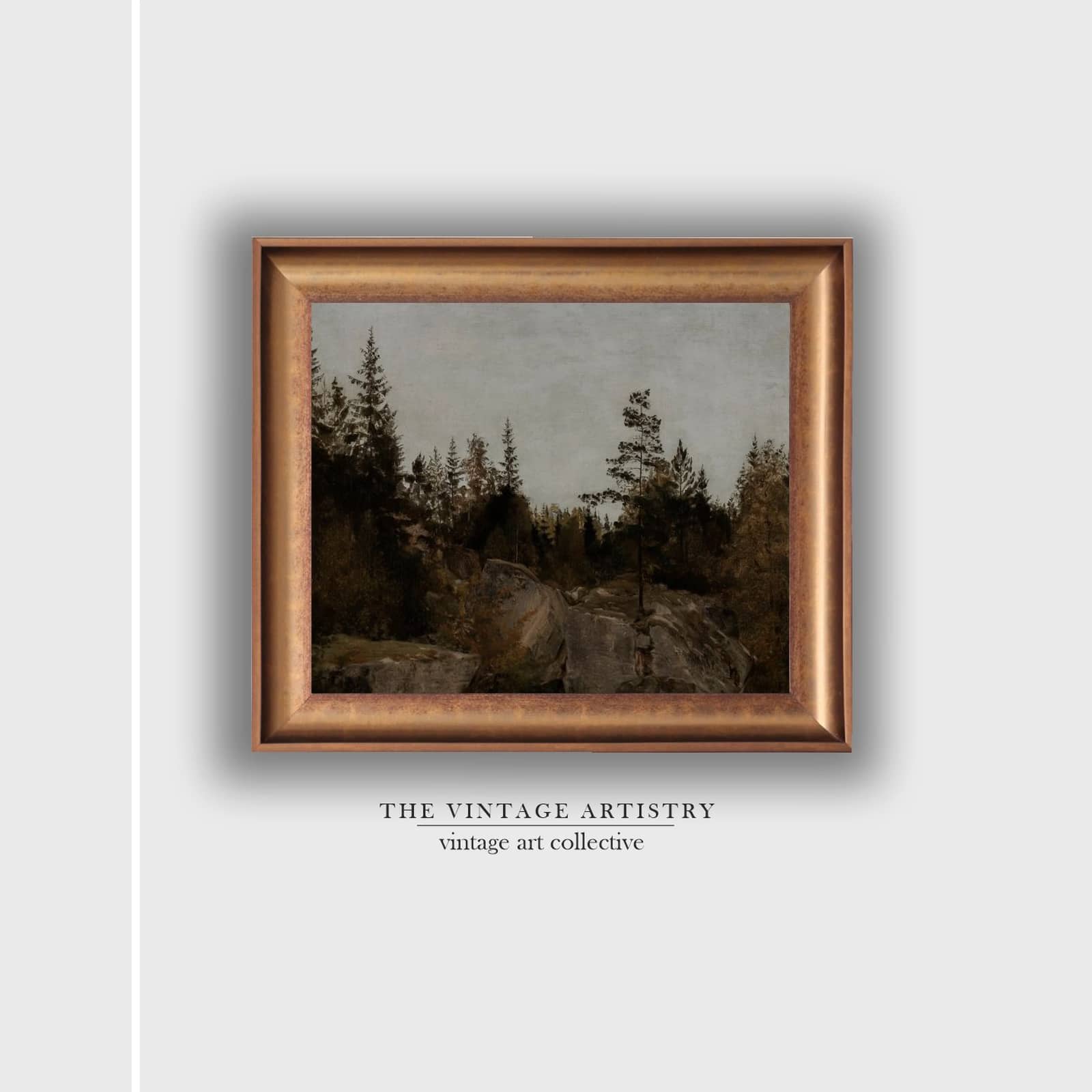 Artistry Grey Brown Forest Landscape Canvas Wall Prints Canvas Wall Prints Set of 1 Multicolor Matte