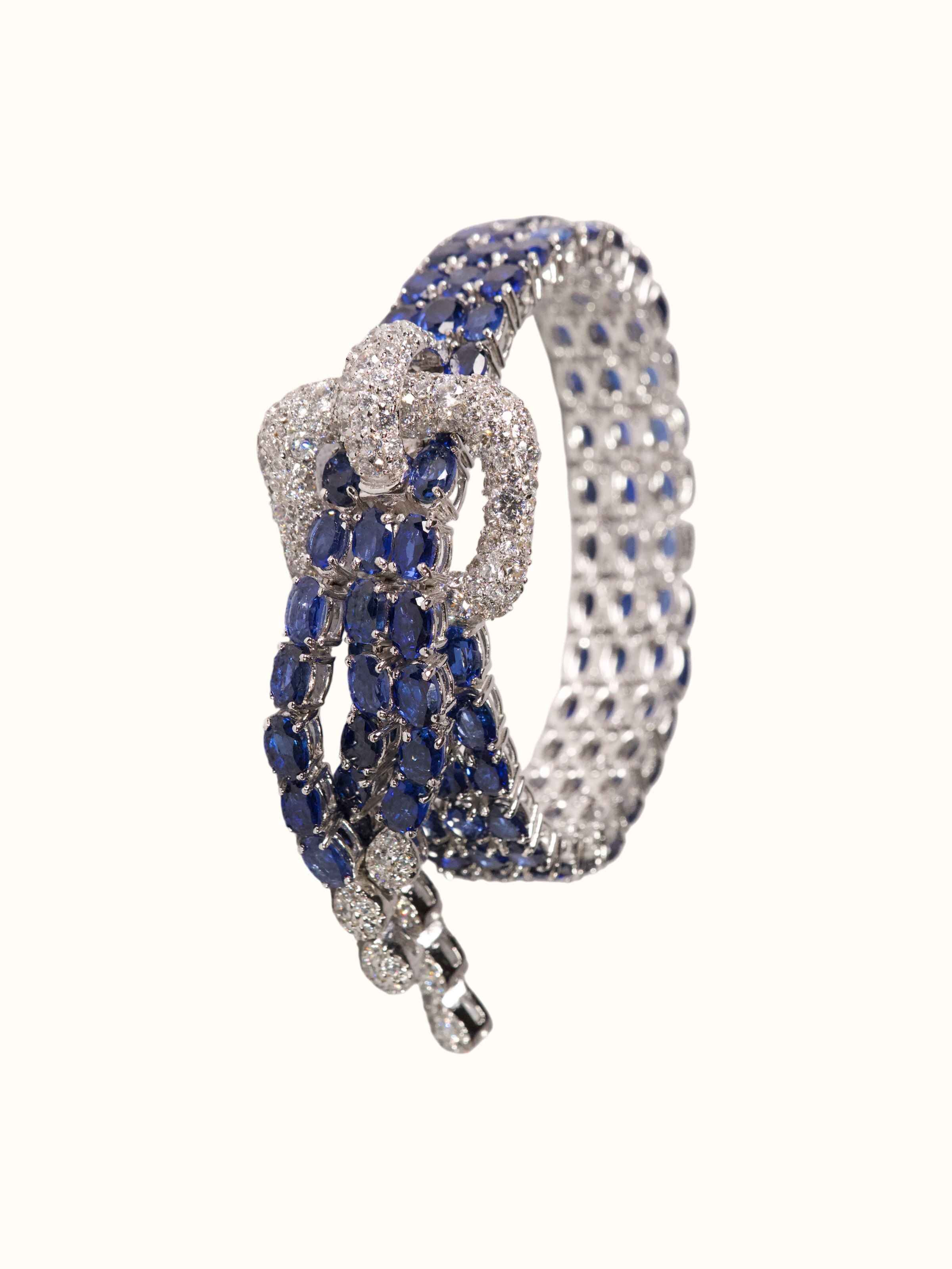 Silver Smithing Rhodium Plated CZ-Set Bangle