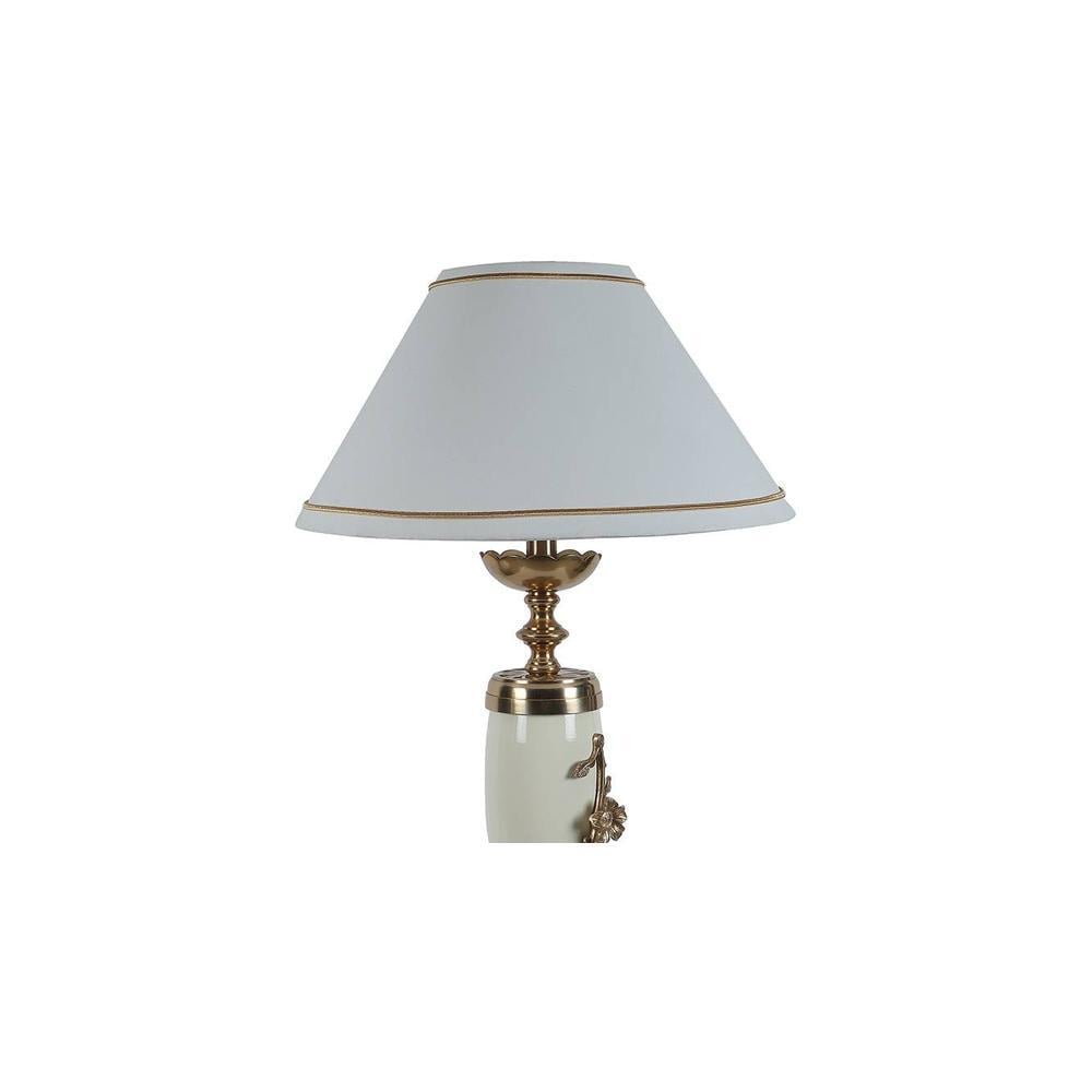 Alf White Cotton Shade Table Lamp