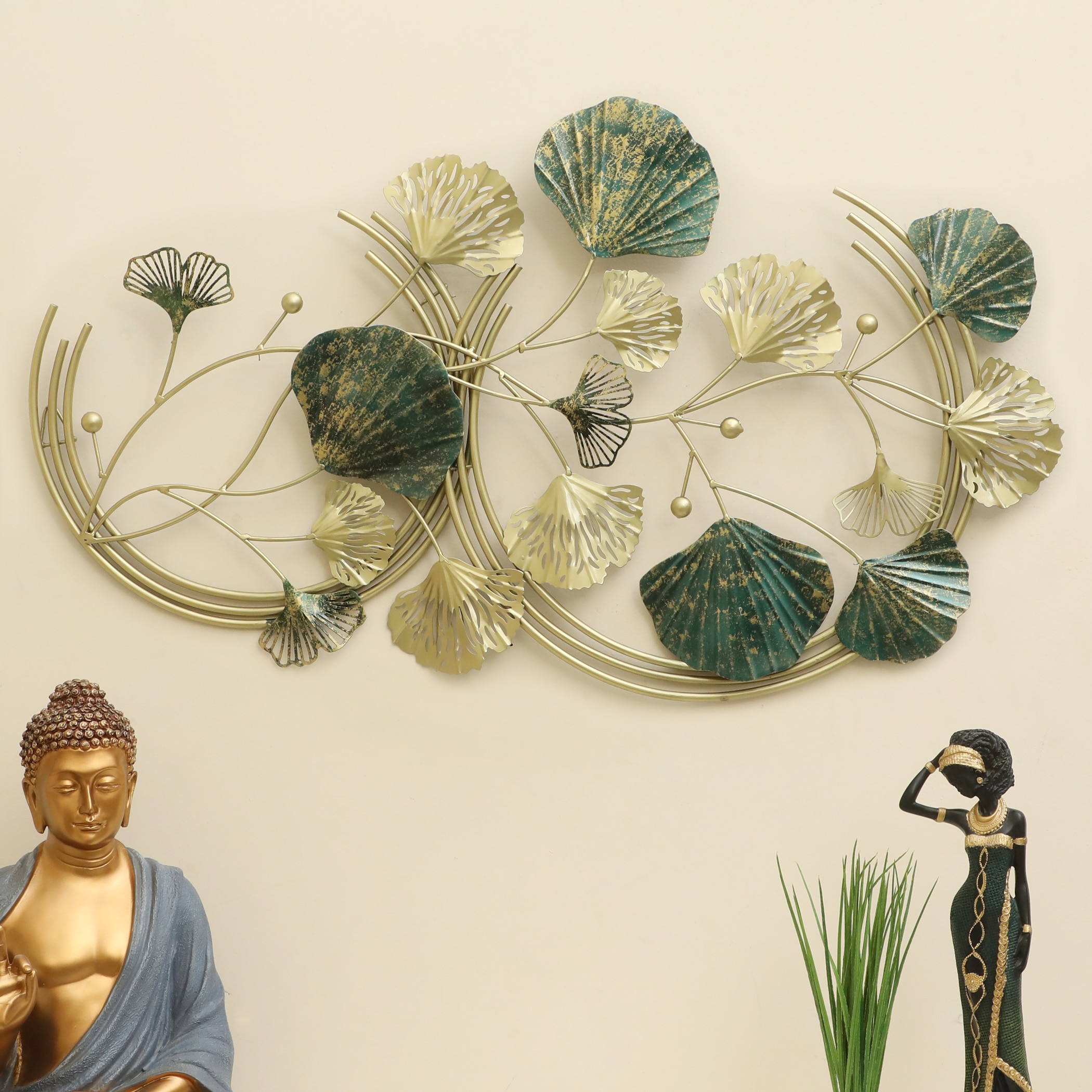 W-Hadley Abstract Metal Wall Decor in Multicolor Set of 1 - Vedas Exports