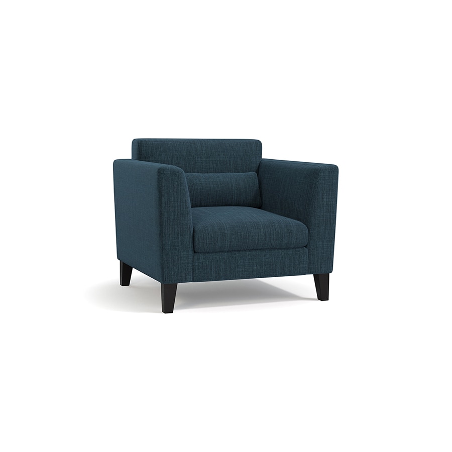 Lewis 1 Seater Fabric Sofa in Indigo Blue Colour-image-14