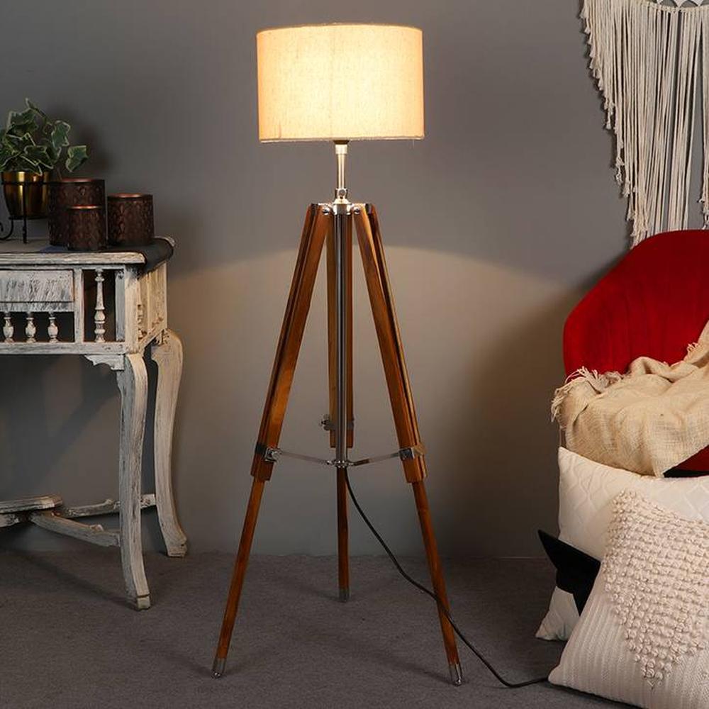 Irwin Beige Jute Shade Floor Lamp